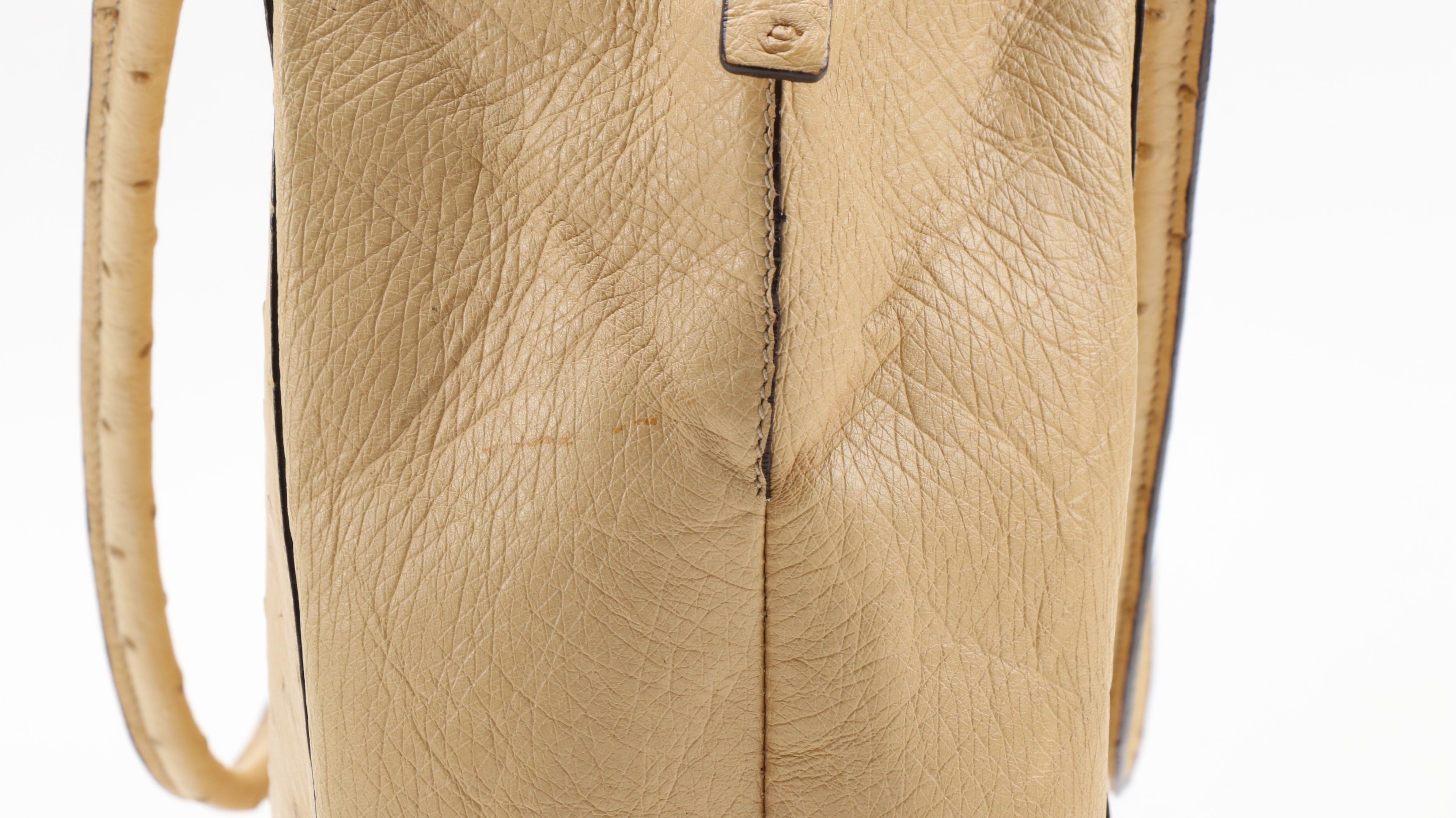 Prada Shoulder Bag in Ostrich Skin Leather