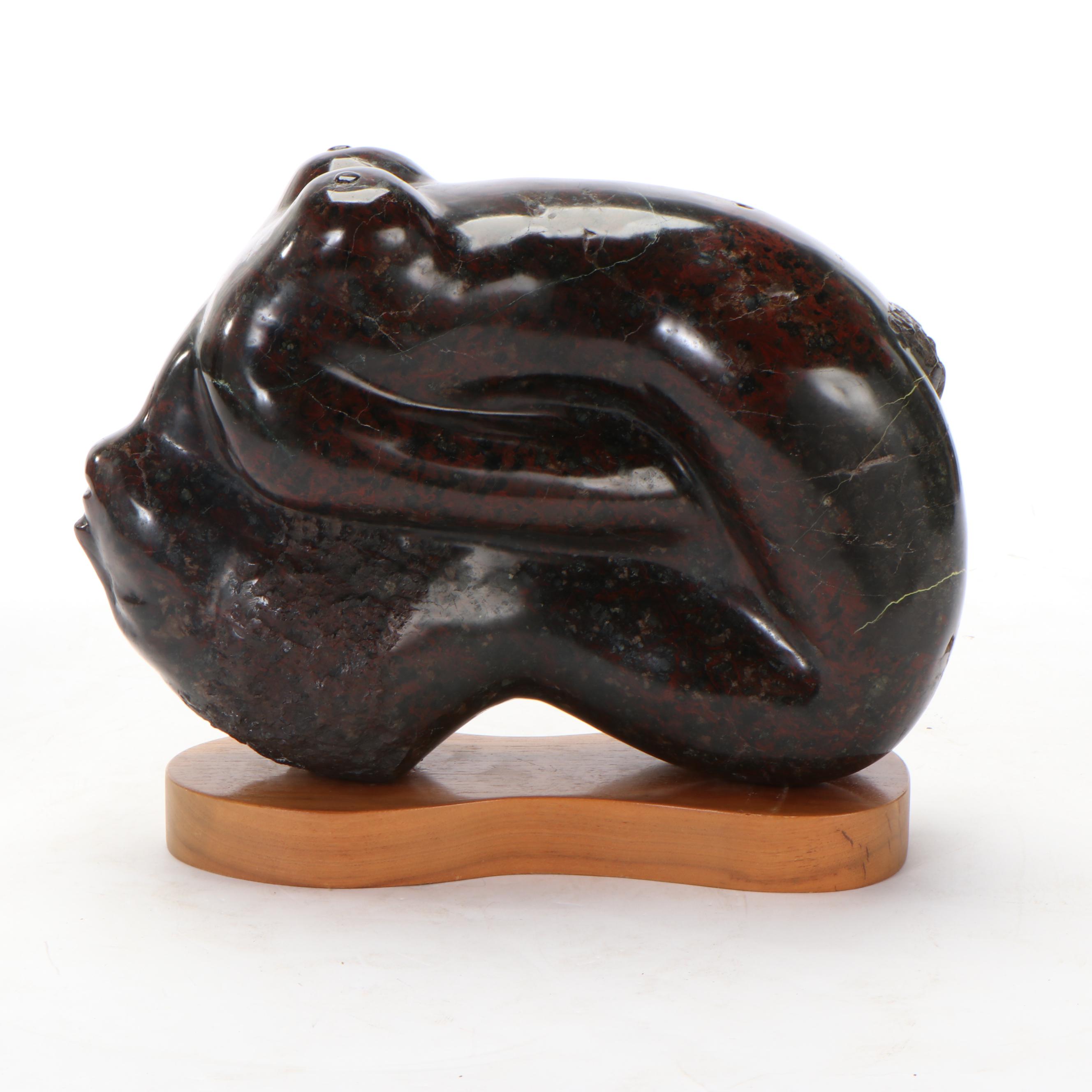 John Cody Female Nude Serpentine Sculpture, 1981