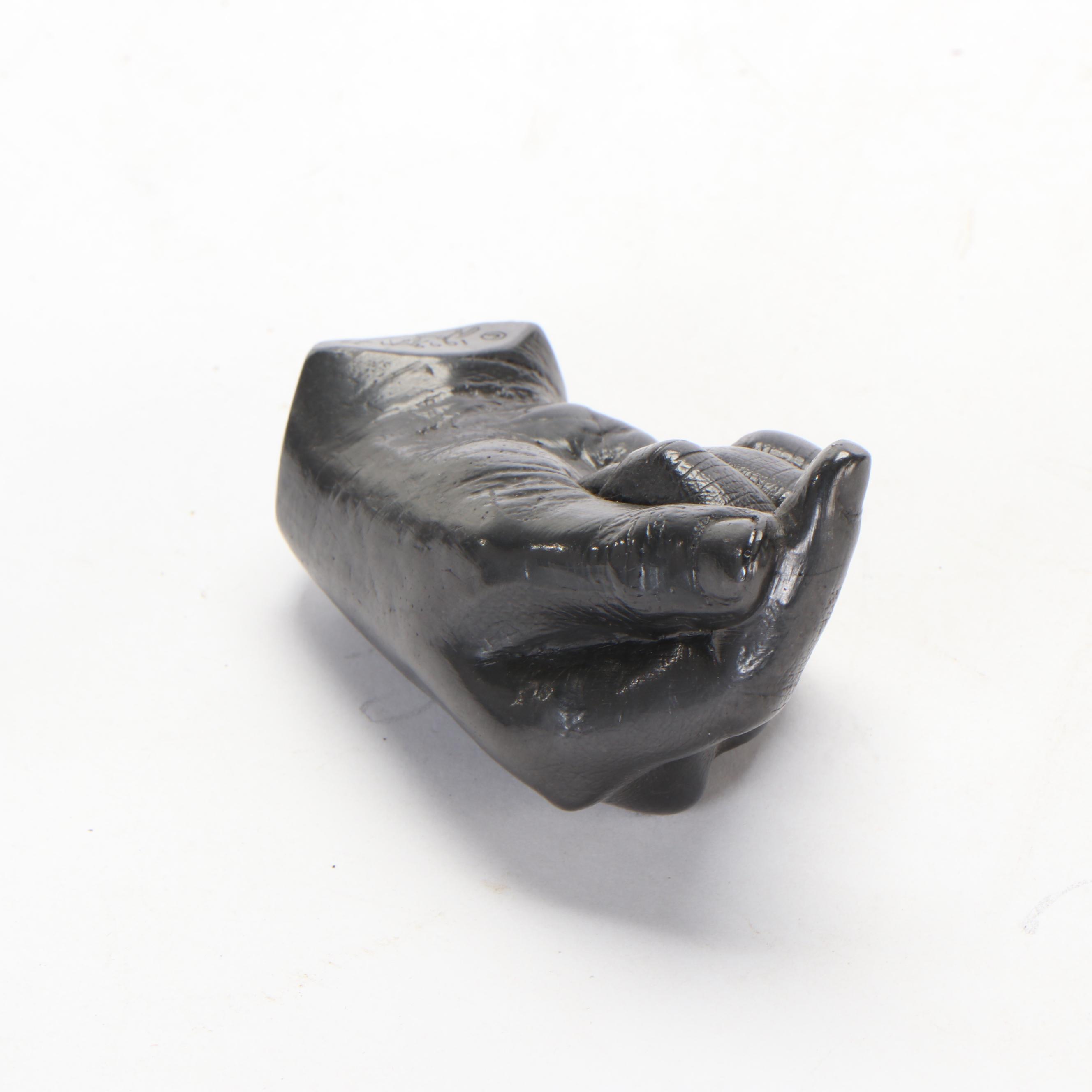 Agelio Batle Studio Cast Graphite Sculpture "Classic Drawing Hand #2 (Right)"