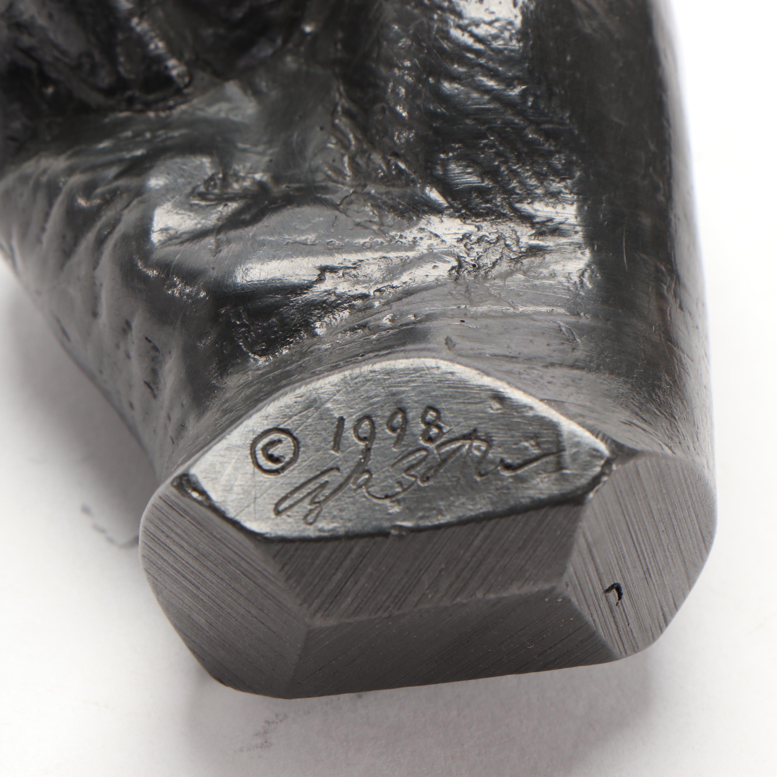 Agelio Batle Studio Cast Graphite Sculpture "Classic Drawing Hand #2 (Right)"