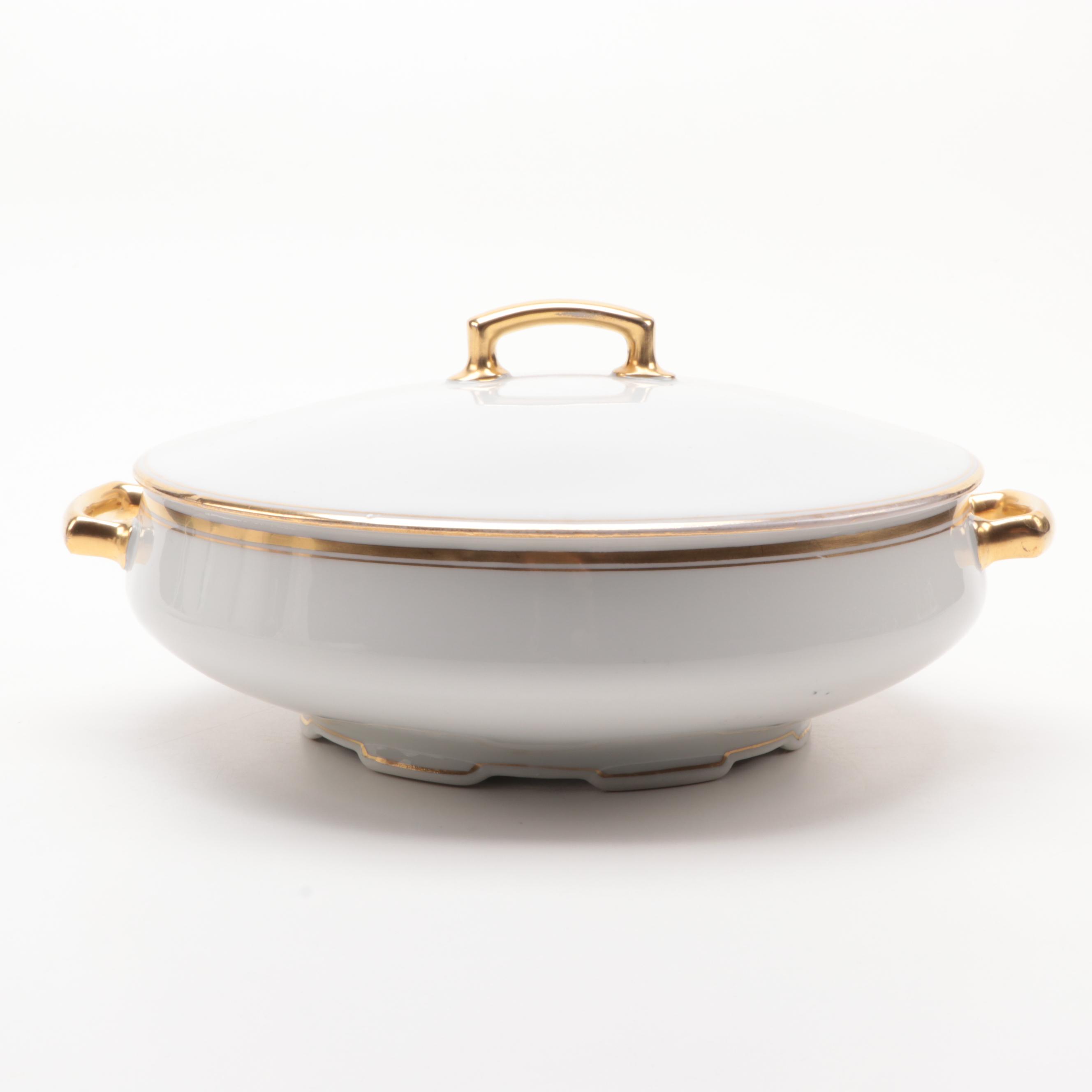 Moritz Zdekauer Austrian and Japanese Gilt Rim Porcelain Dinnerware