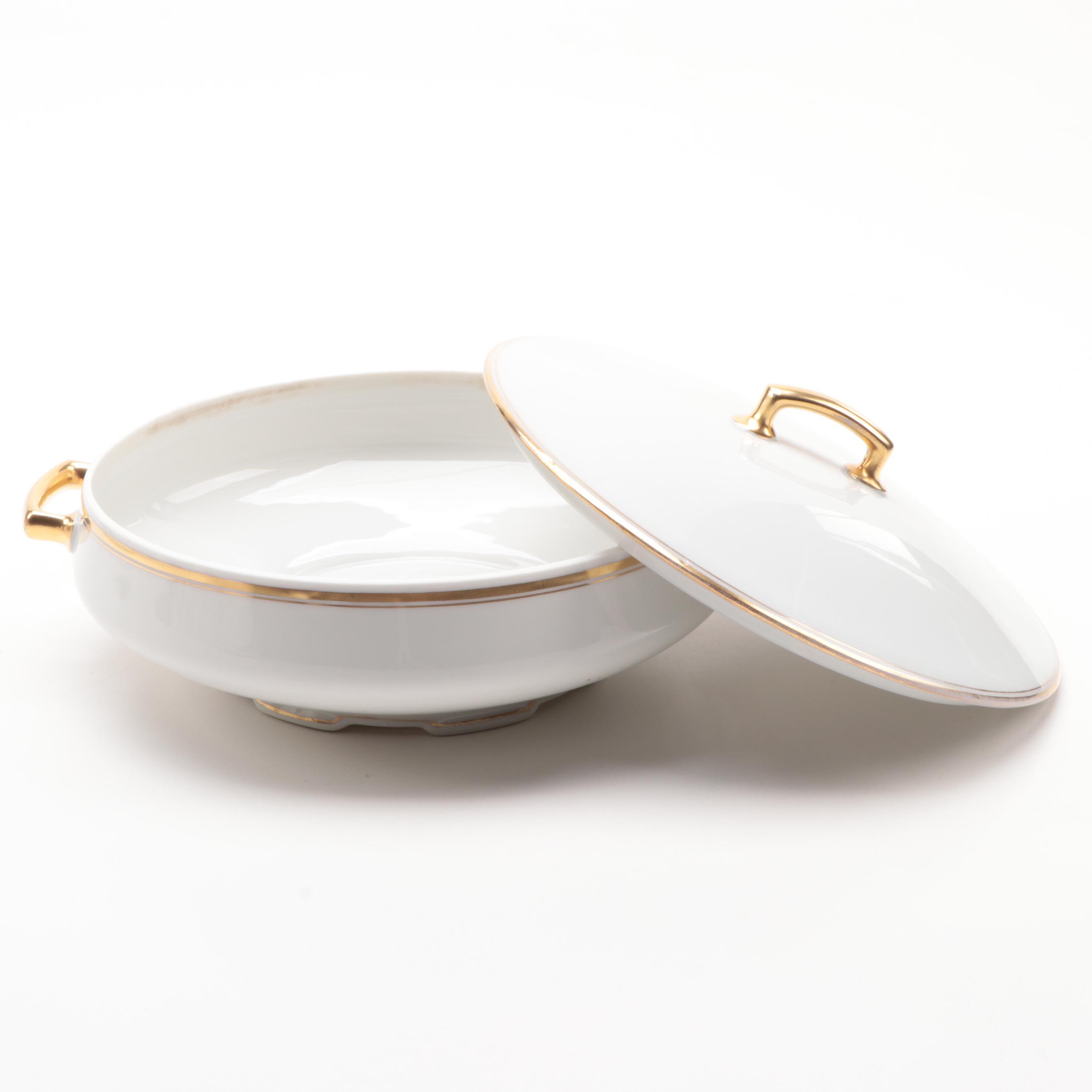 Moritz Zdekauer Austrian and Japanese Gilt Rim Porcelain Dinnerware