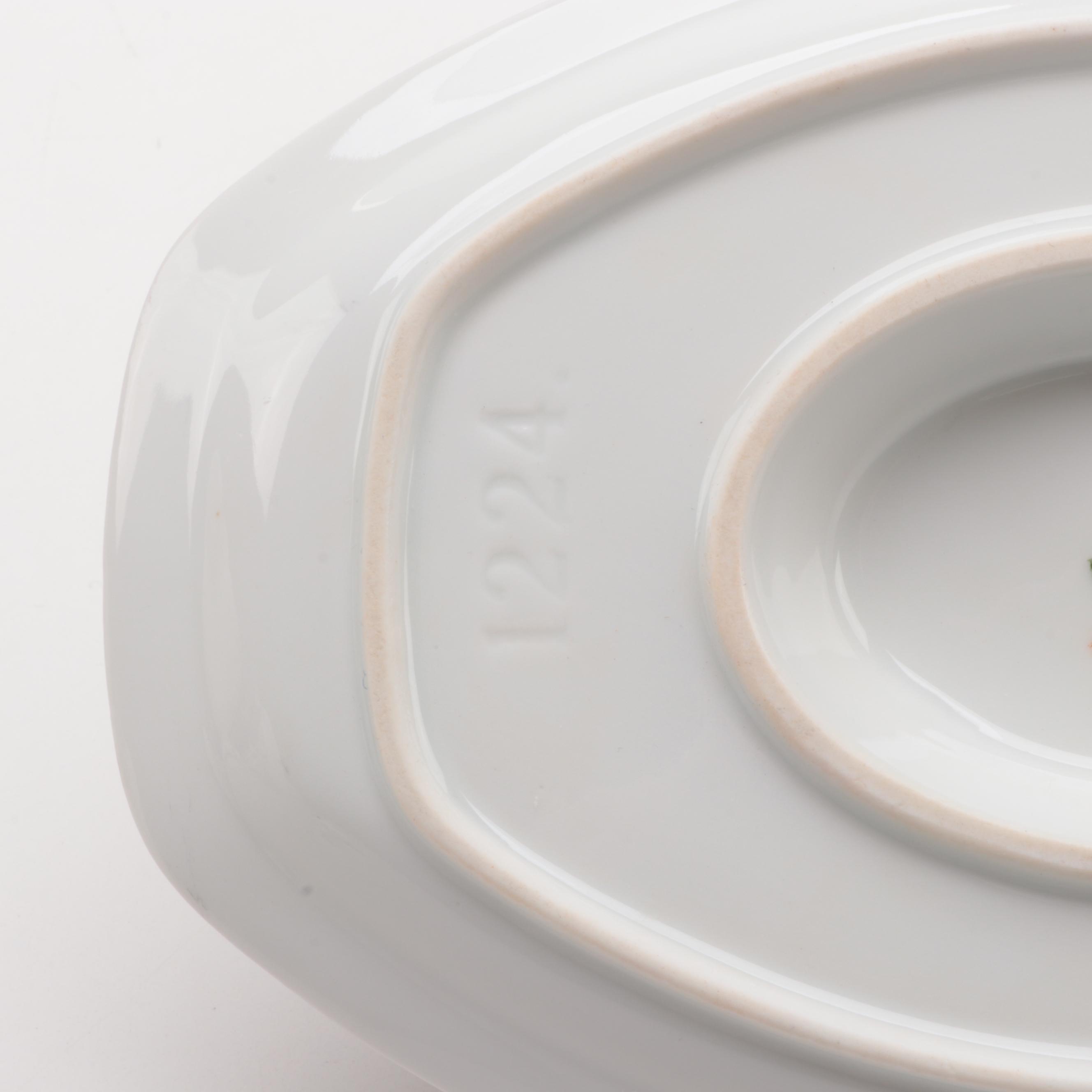 Moritz Zdekauer Austrian and Japanese Gilt Rim Porcelain Dinnerware