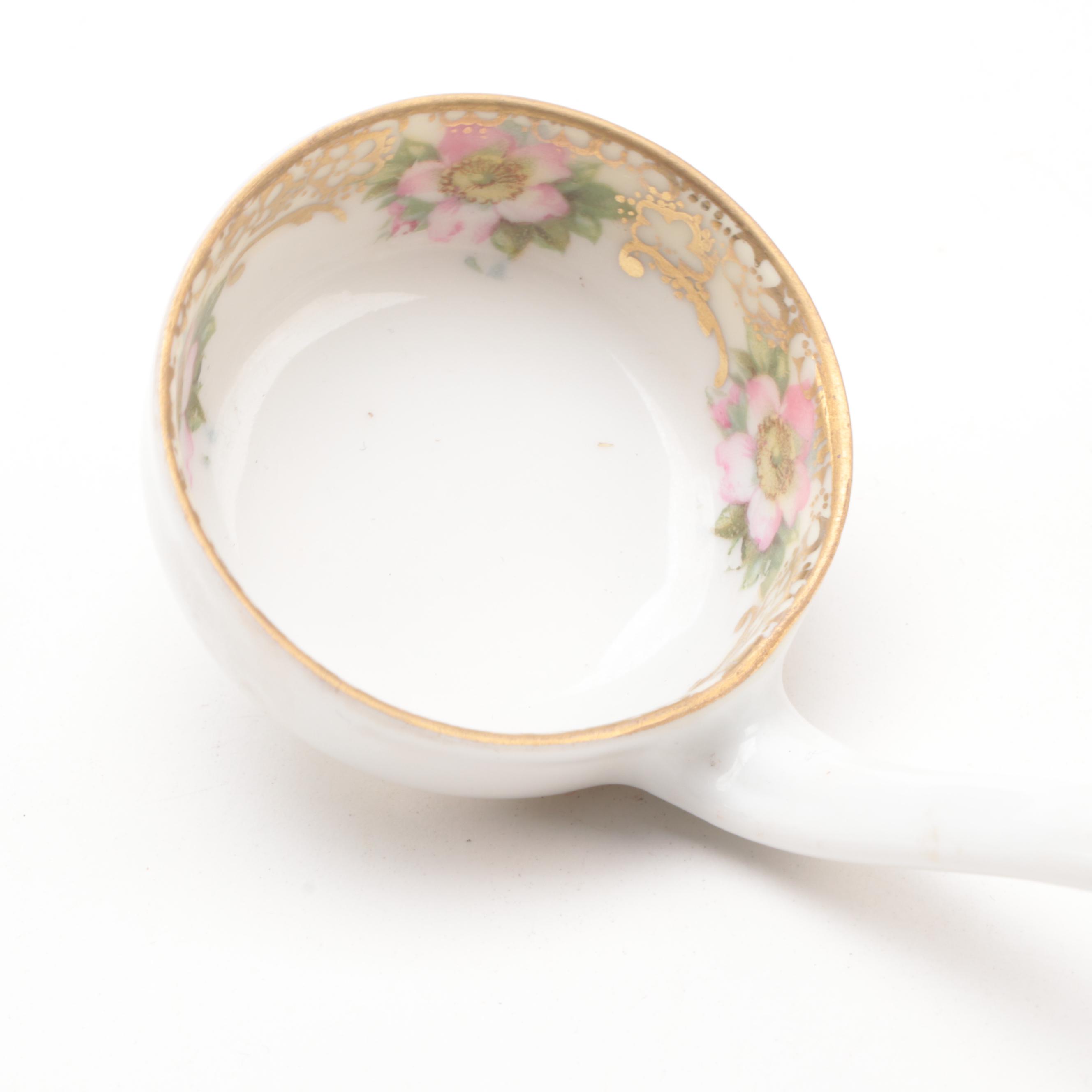 Moritz Zdekauer Austrian and Japanese Gilt Rim Porcelain Dinnerware