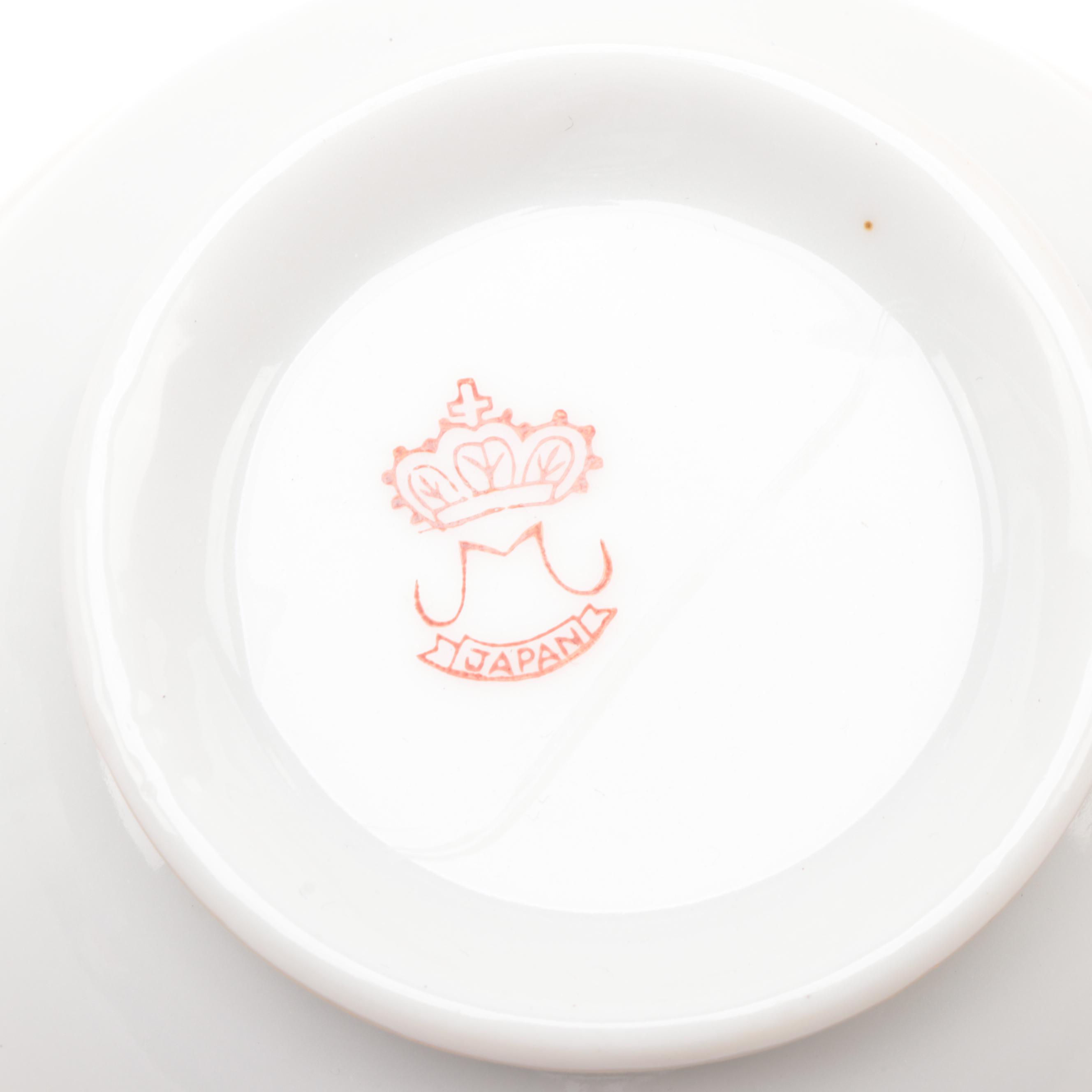 Moritz Zdekauer Austrian and Japanese Gilt Rim Porcelain Dinnerware