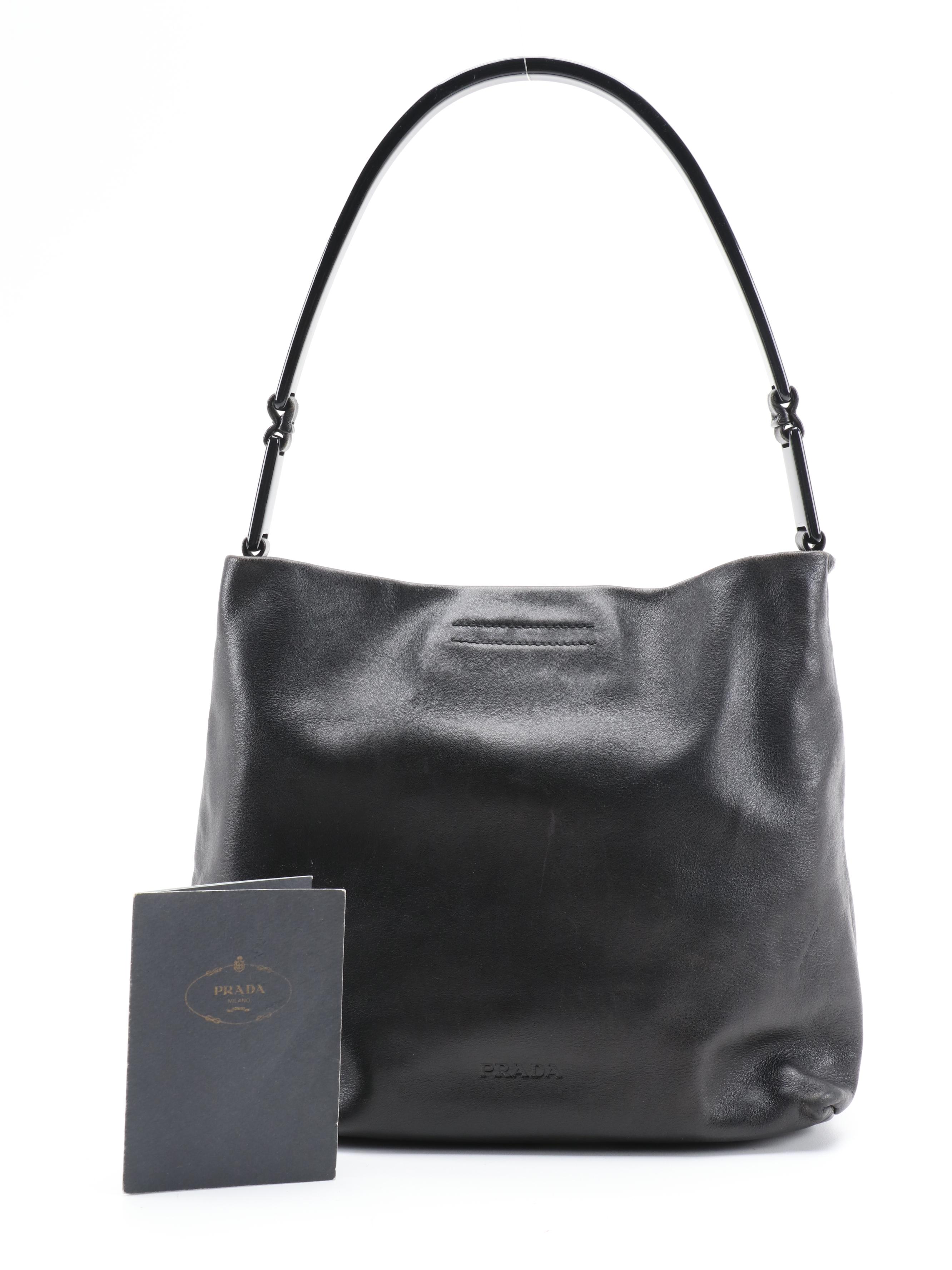 Prada Black Leather Shoulder Bag