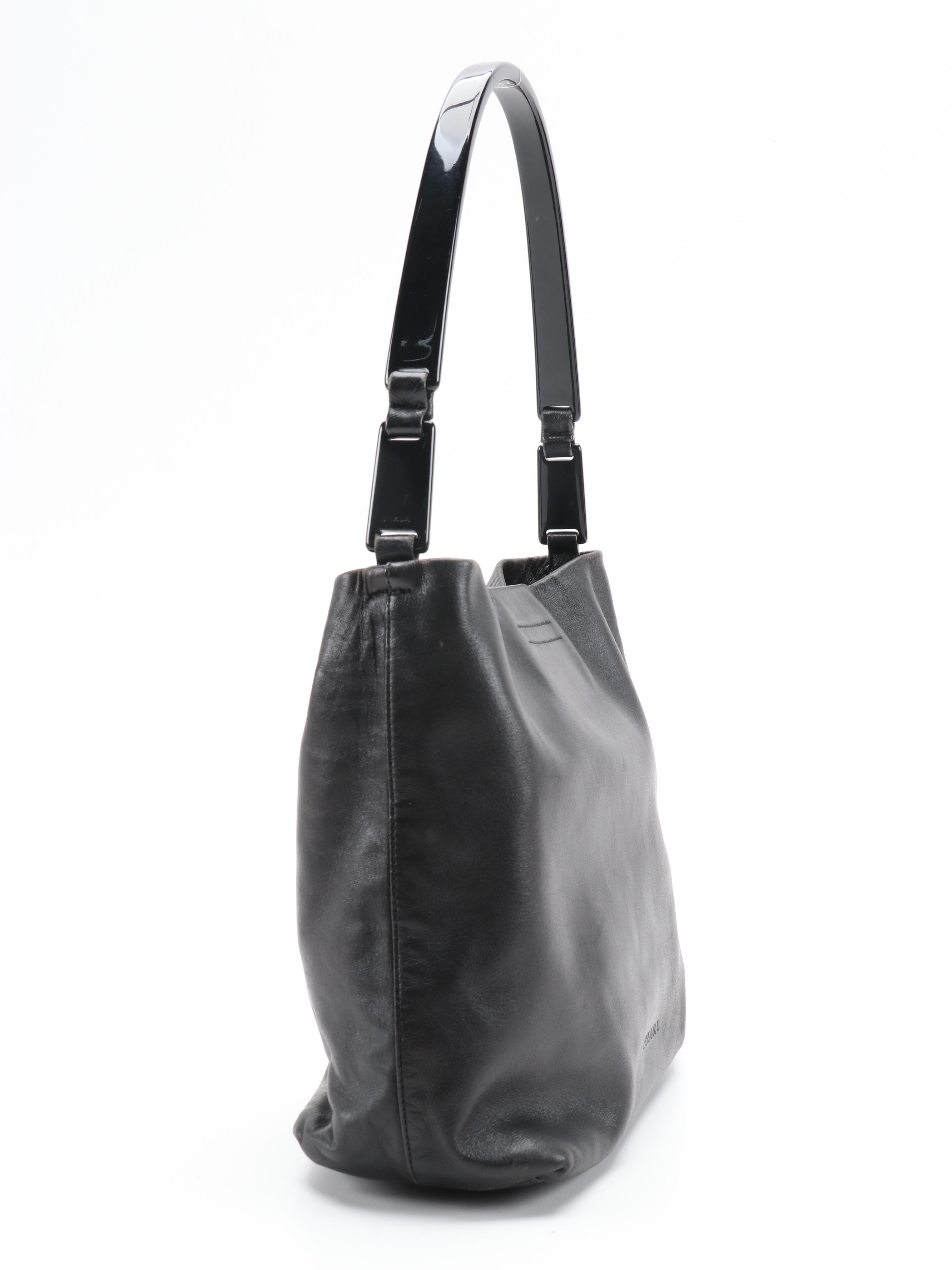 Prada Black Leather Shoulder Bag