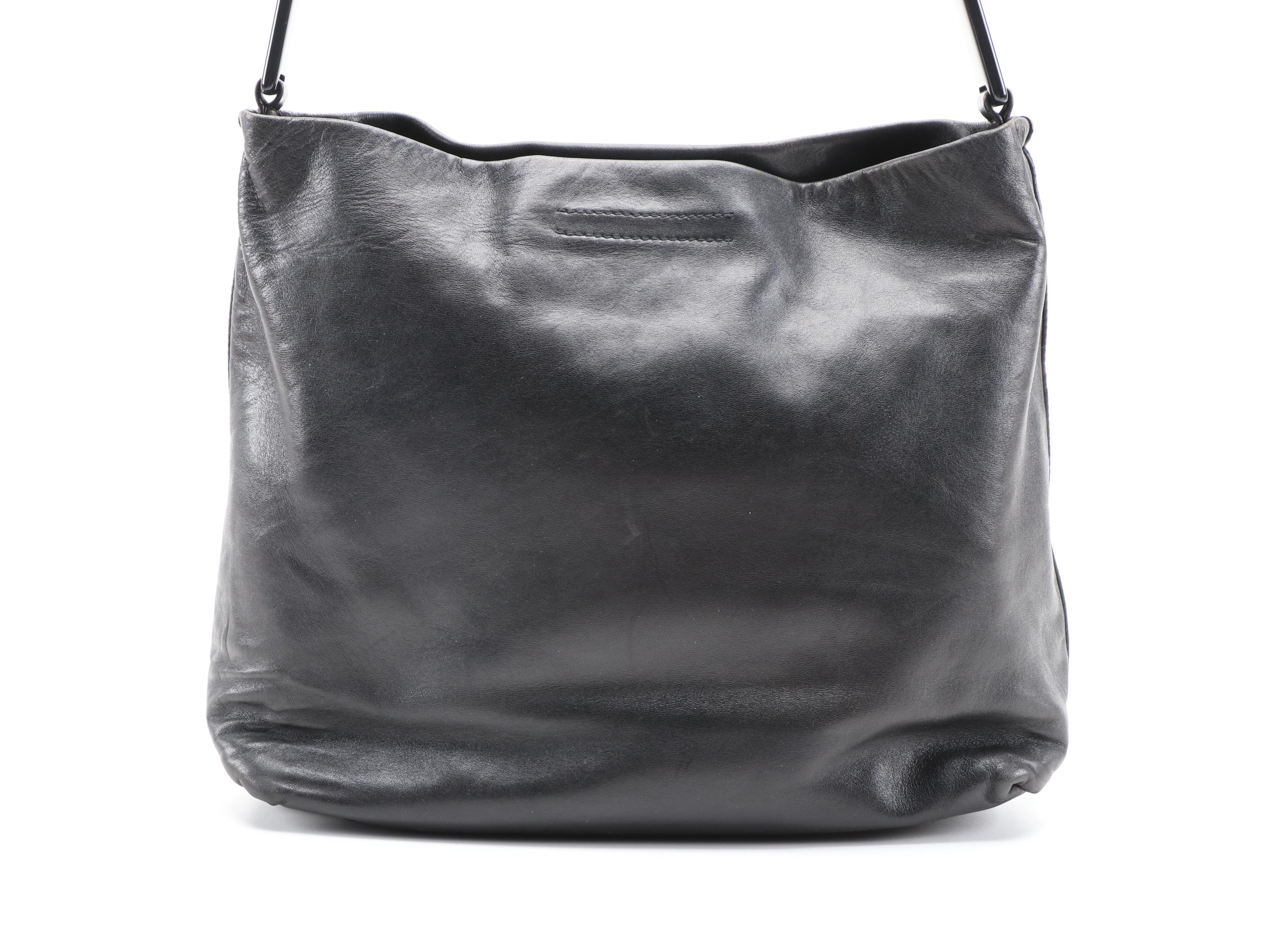 Prada Black Leather Shoulder Bag