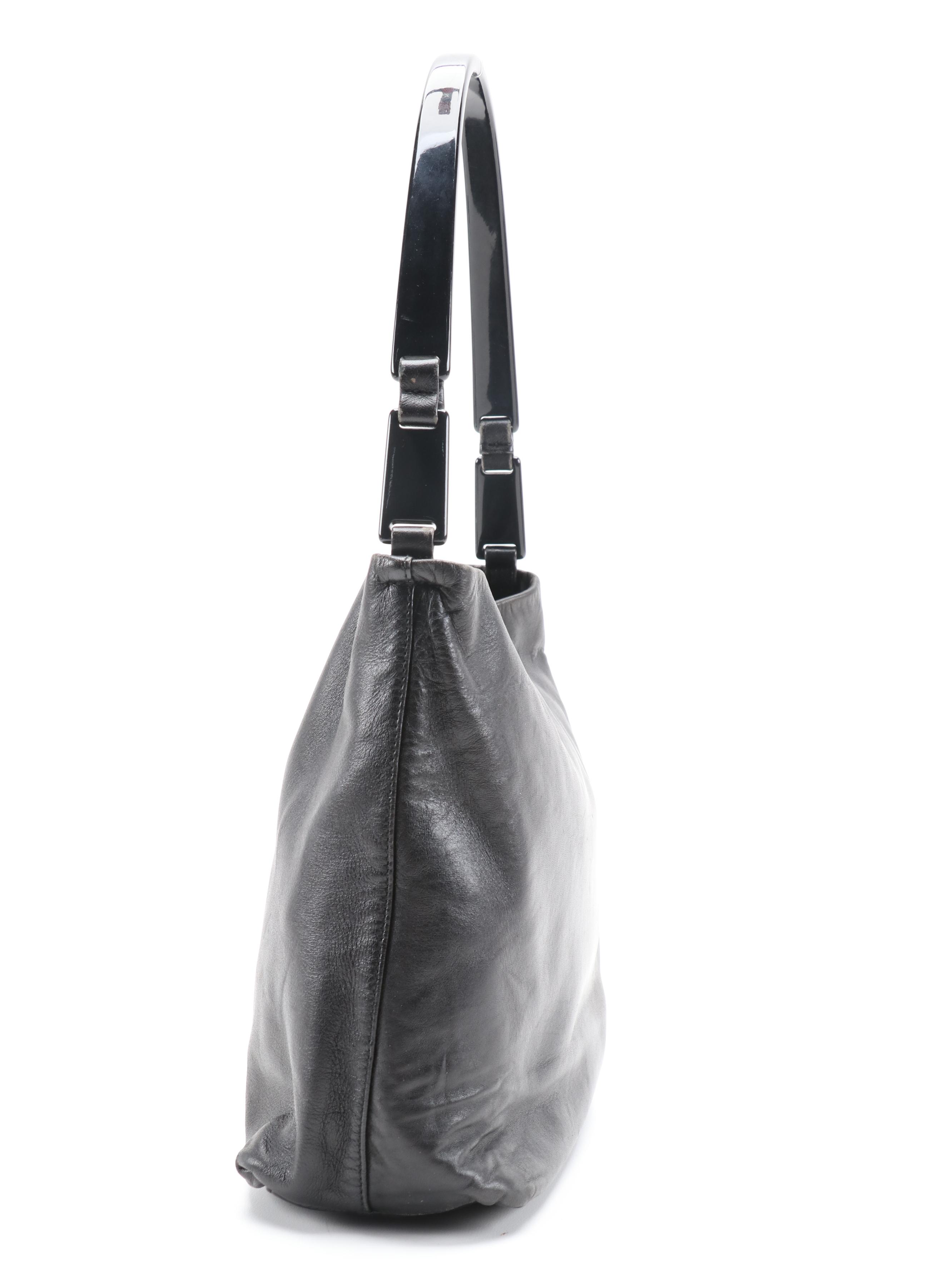 Prada Black Leather Shoulder Bag