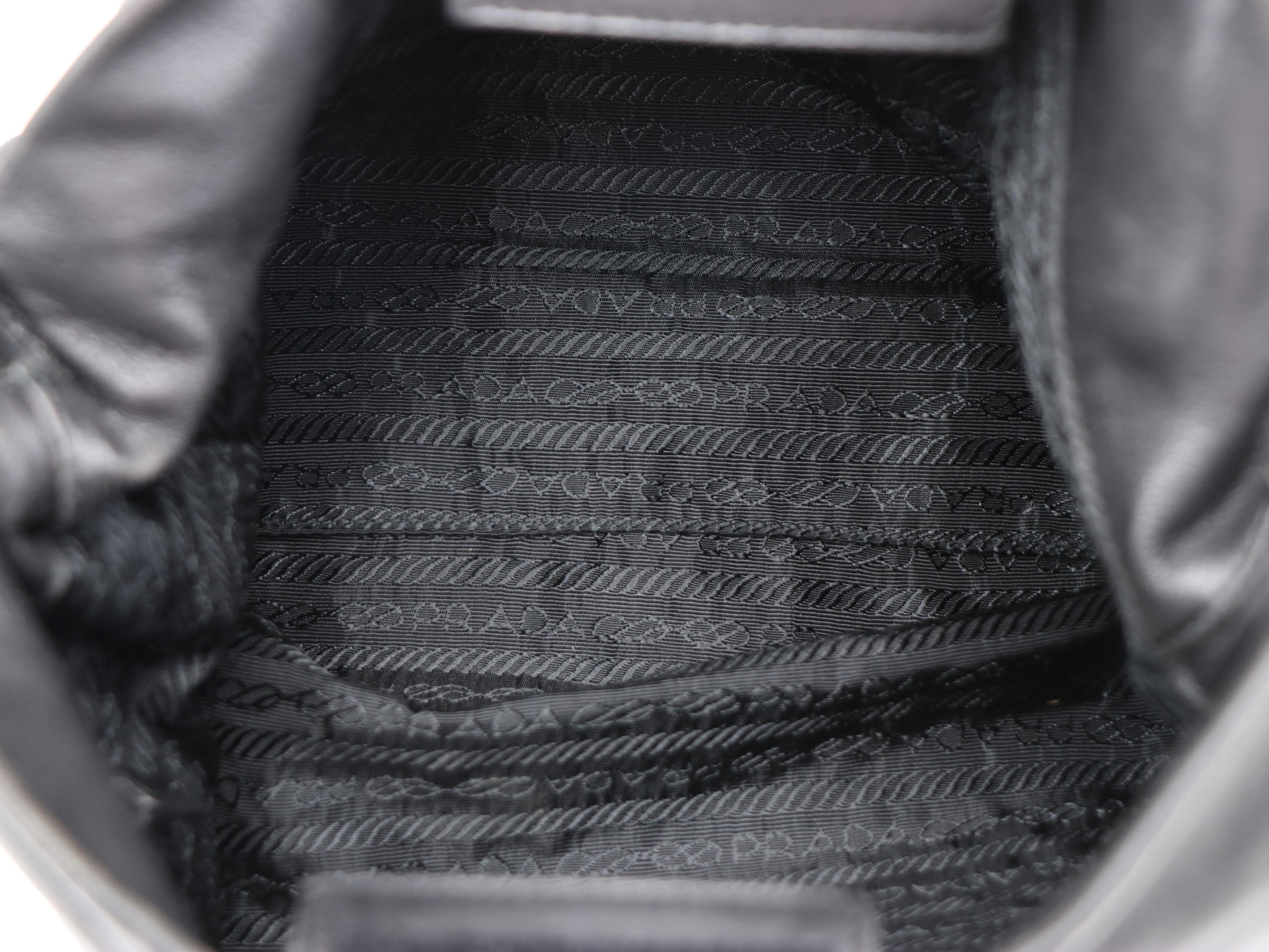 Prada Black Leather Shoulder Bag