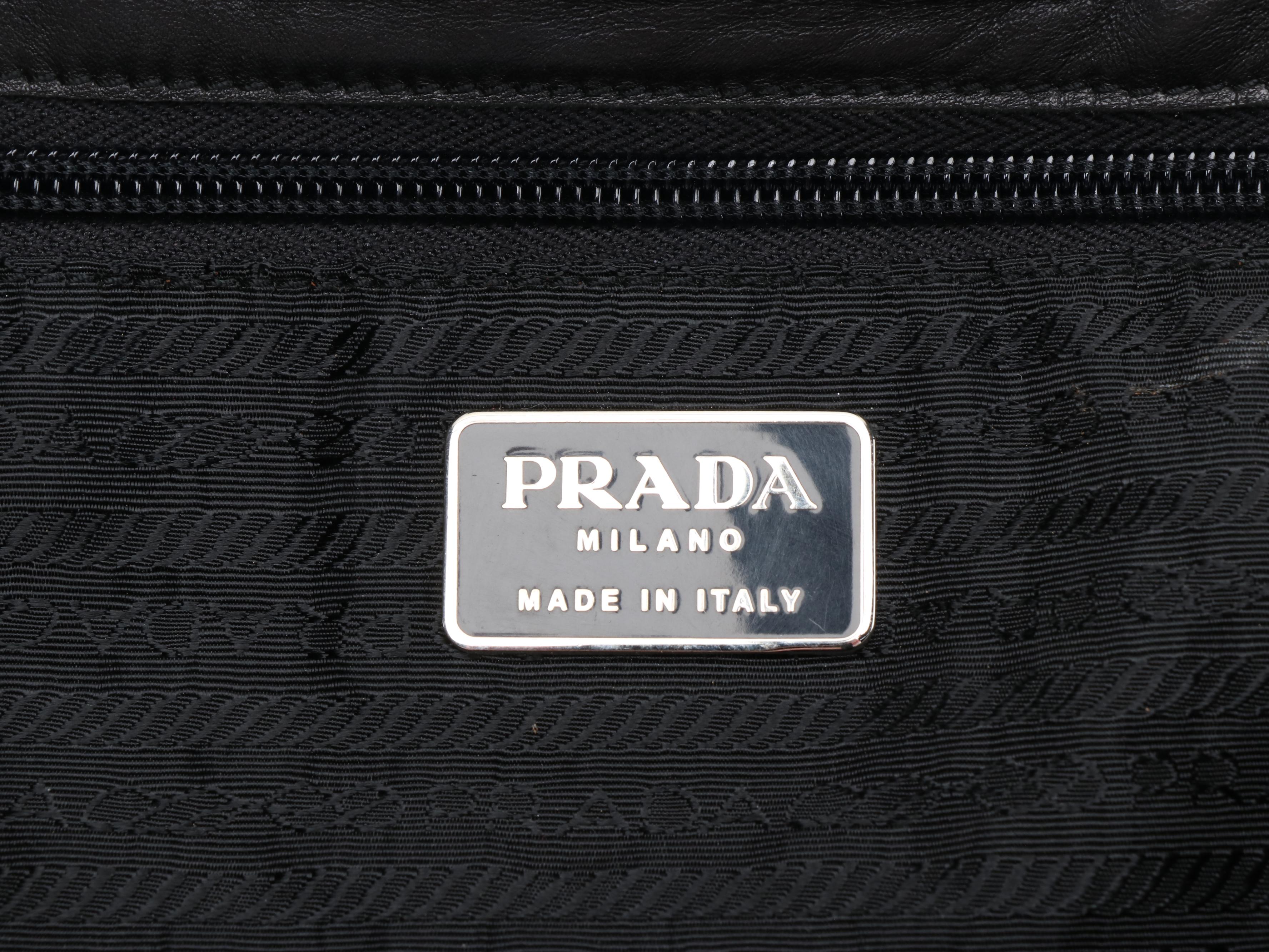 Prada Black Leather Shoulder Bag