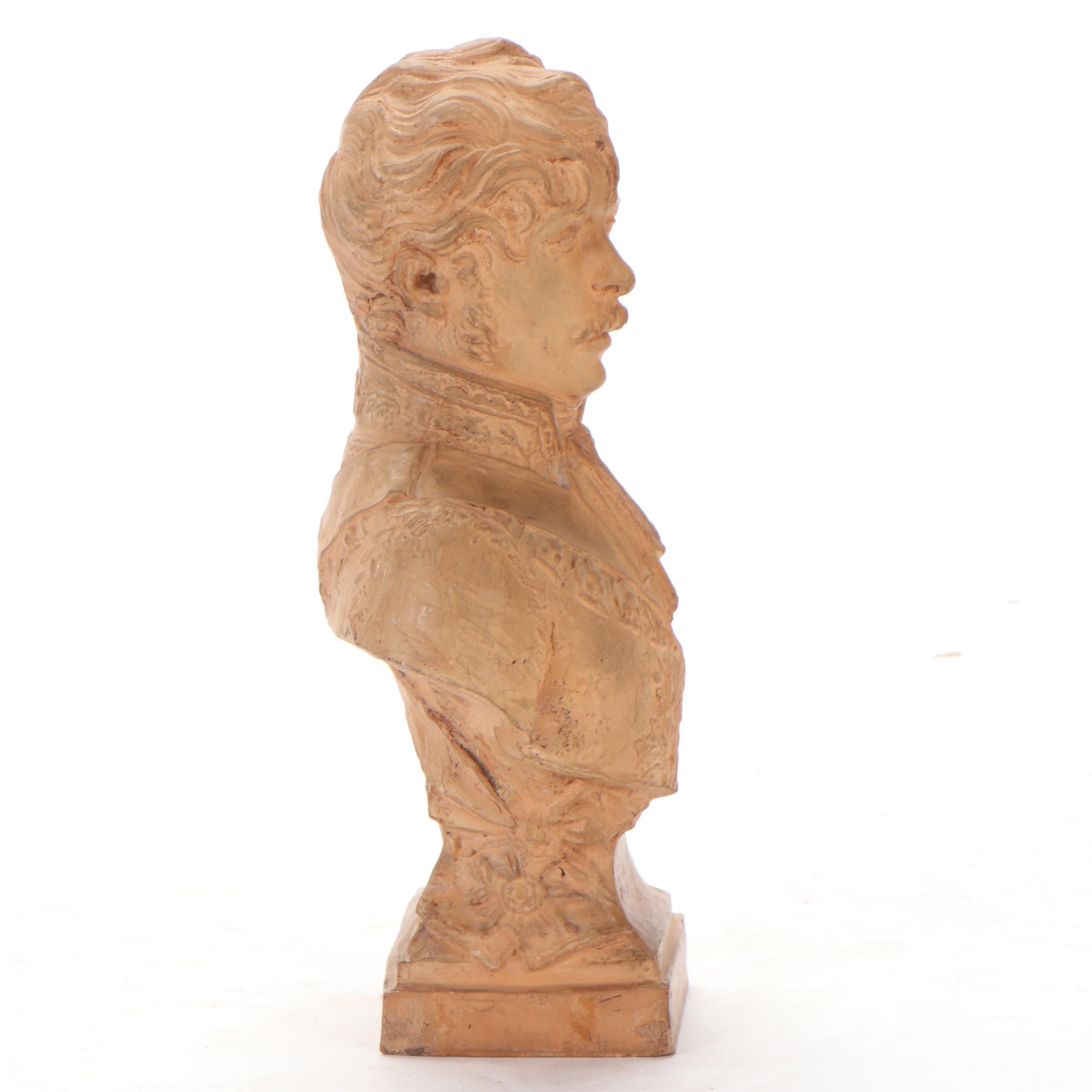 Joseph Chinard Terracotta Portrait Bust of Prince Eugène de Beauharnais