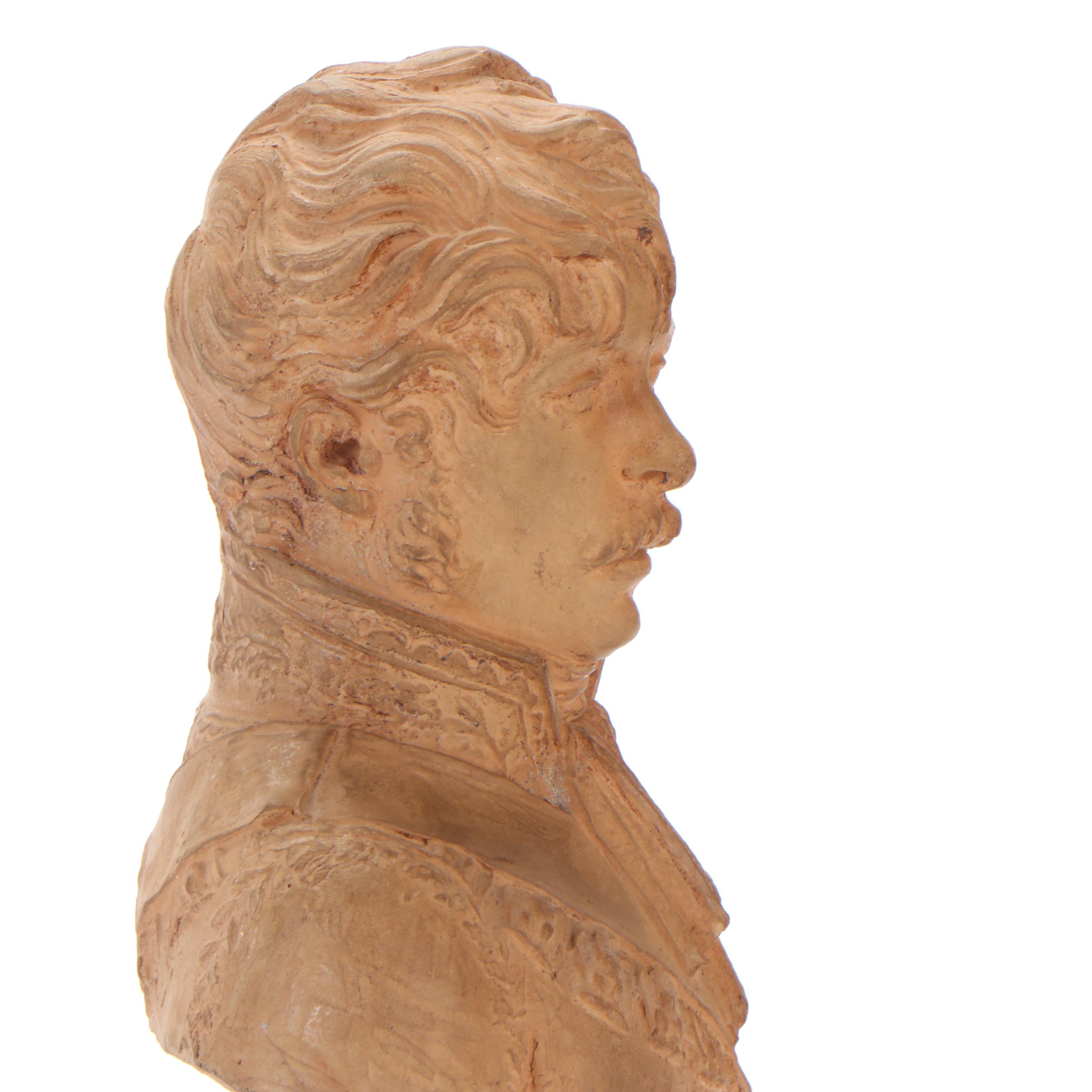 Joseph Chinard Terracotta Portrait Bust of Prince Eugène de Beauharnais