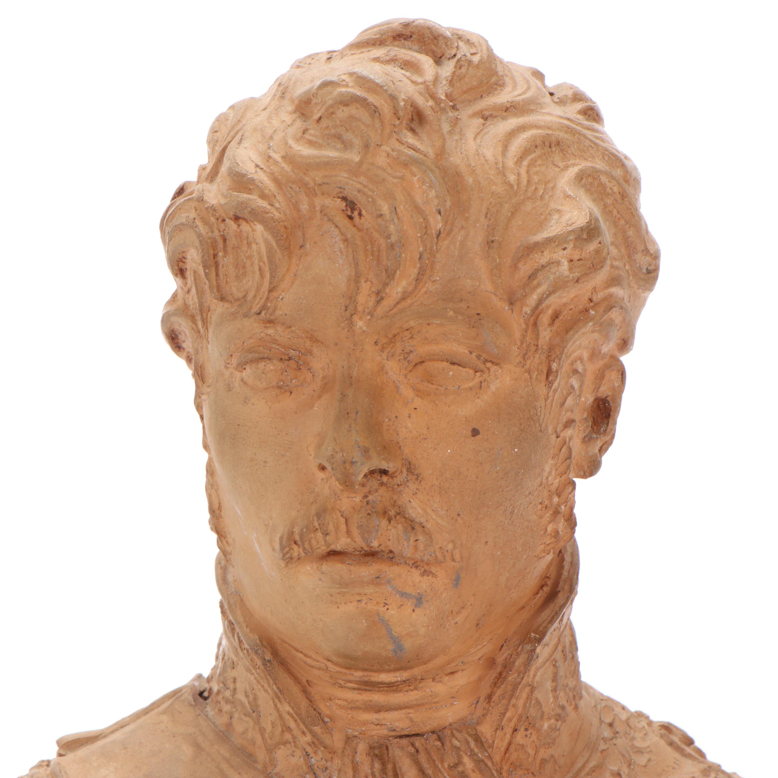 Joseph Chinard Terracotta Portrait Bust of Prince Eugène de Beauharnais