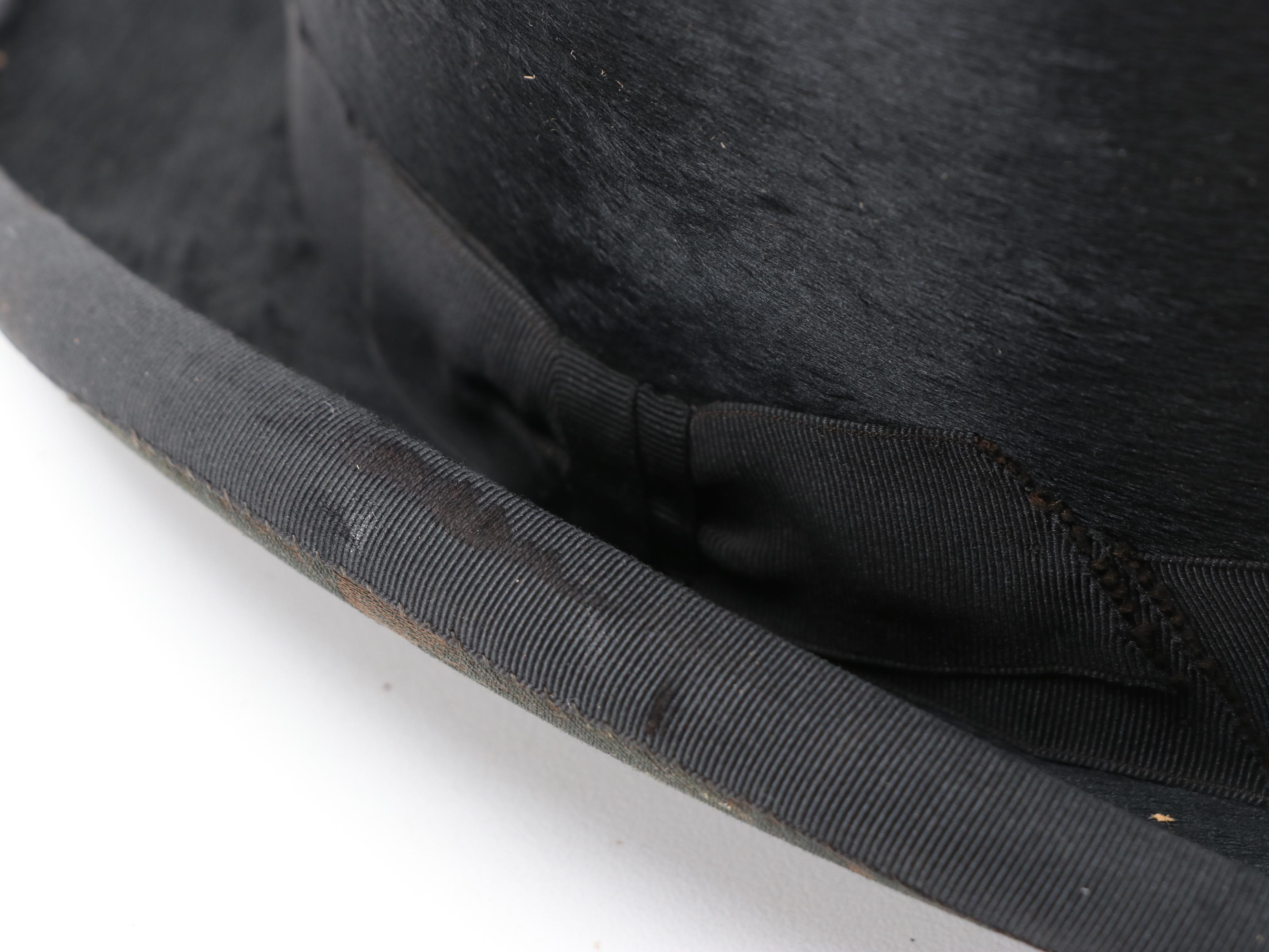Browning King & Co. Black Beaver Fur Top Hat, Early 20th Century