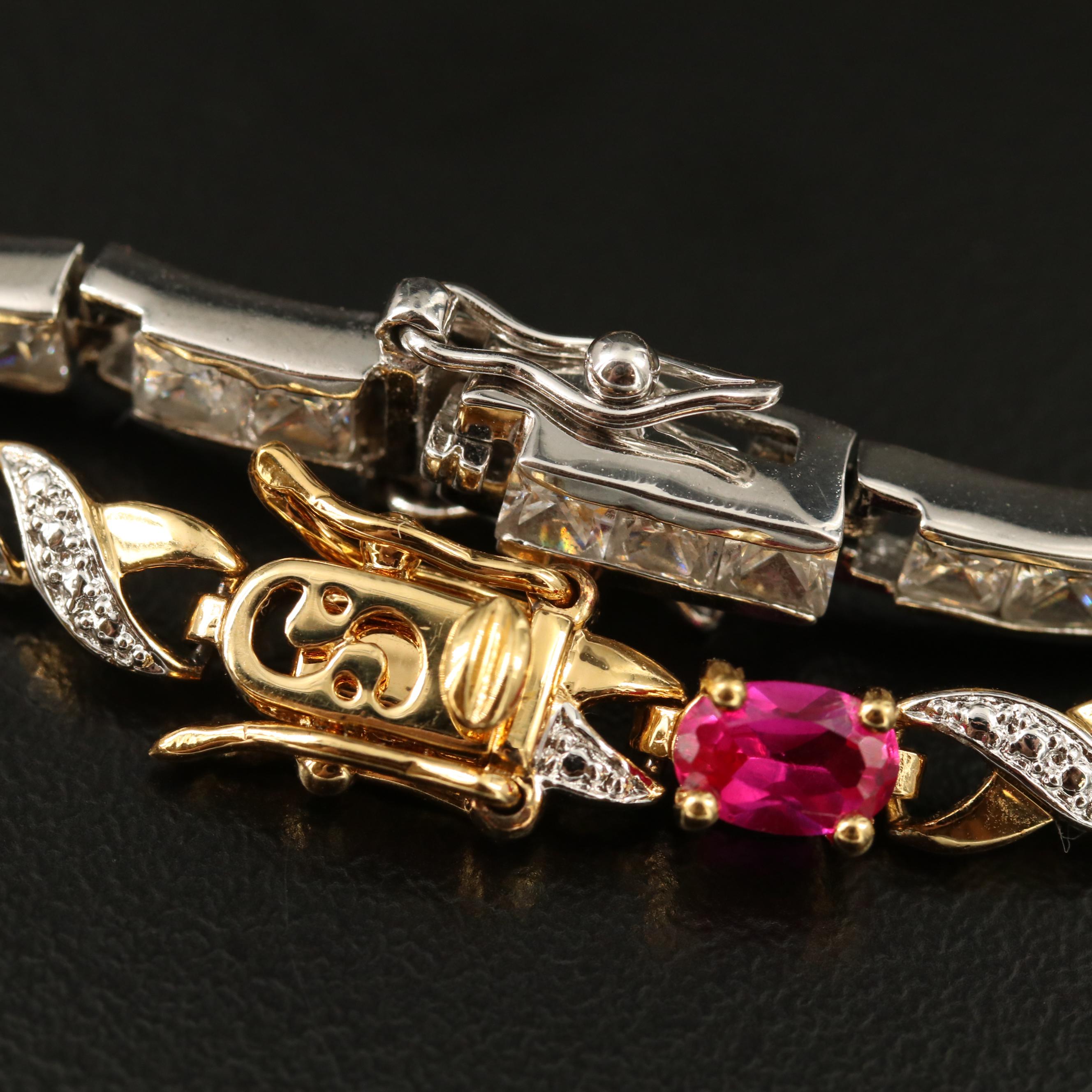 Sterling Silver Bracelet Selection Featuring Gemstone and Glass Accents