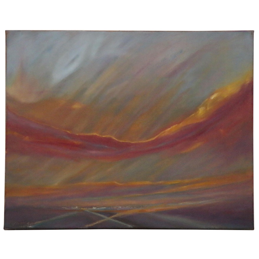 Rebecca Manns Oil Painting "Vegas Skies," 2020