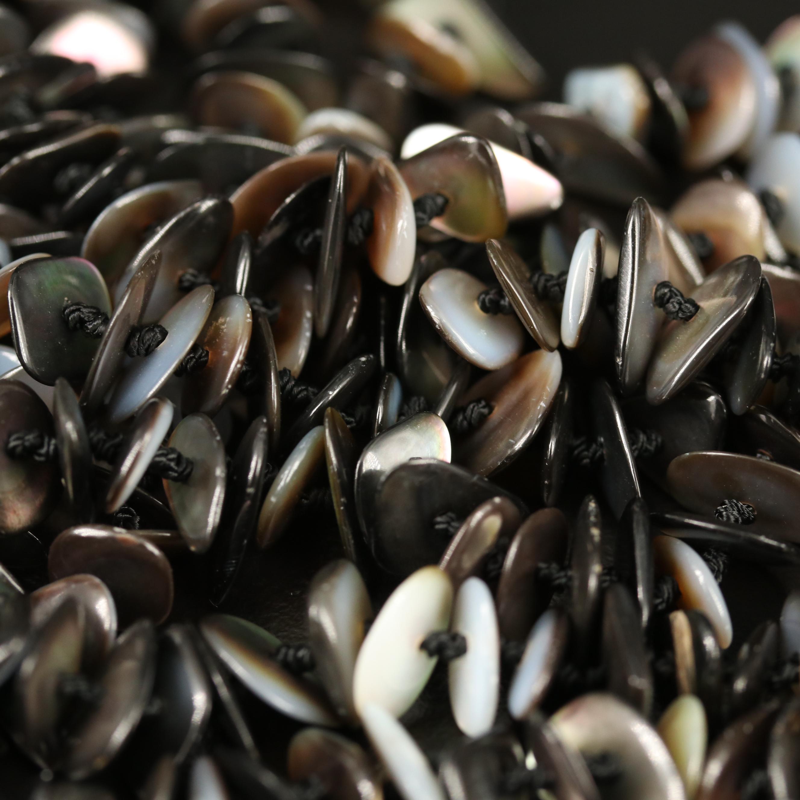 Mother of Pearl and Shell Multi-Strand Floral Necklace