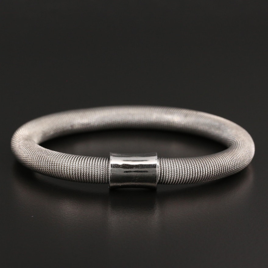 Sterling Silver Mesh Bangle