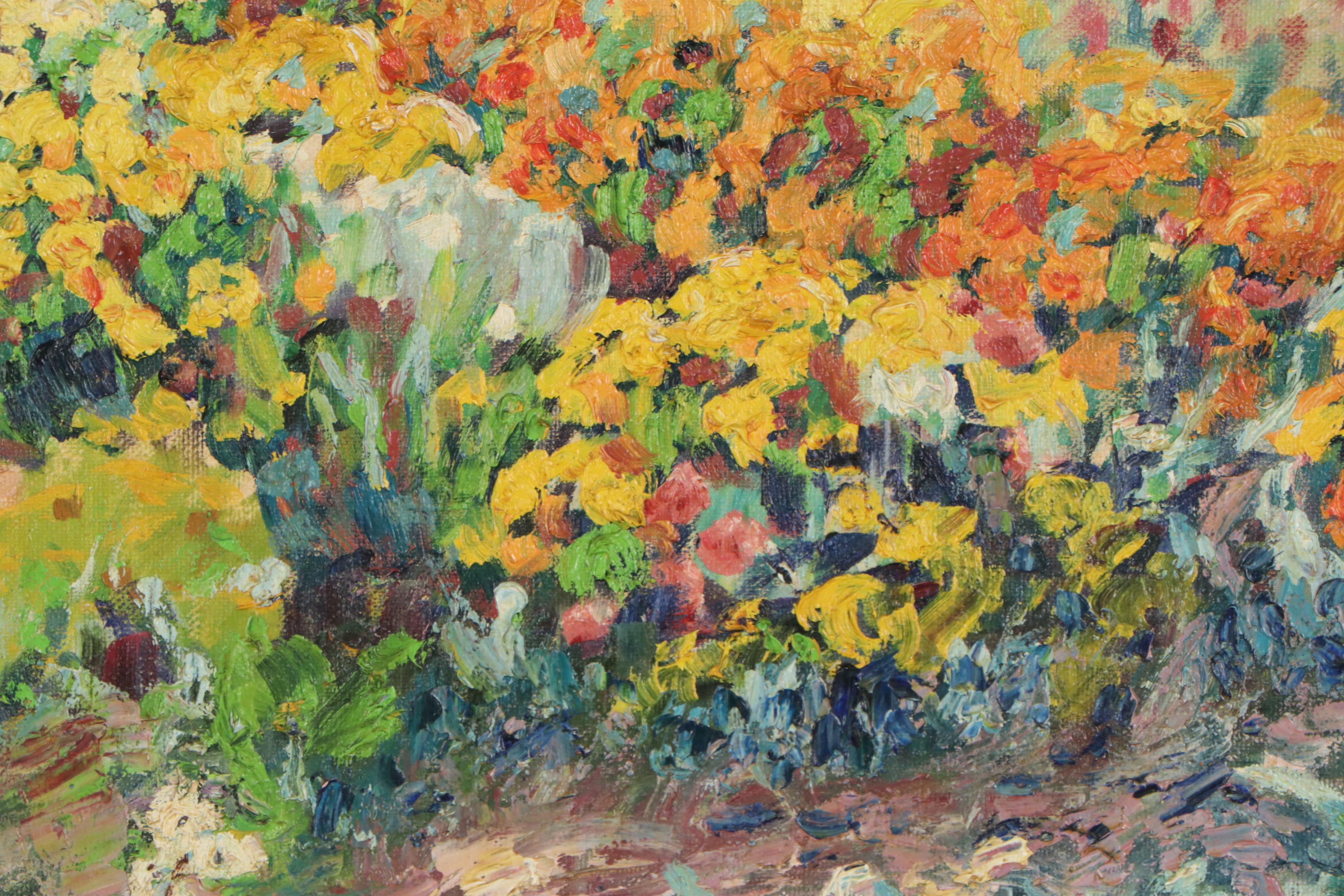 C. Bailey Oil Painting "The Garden", 1989