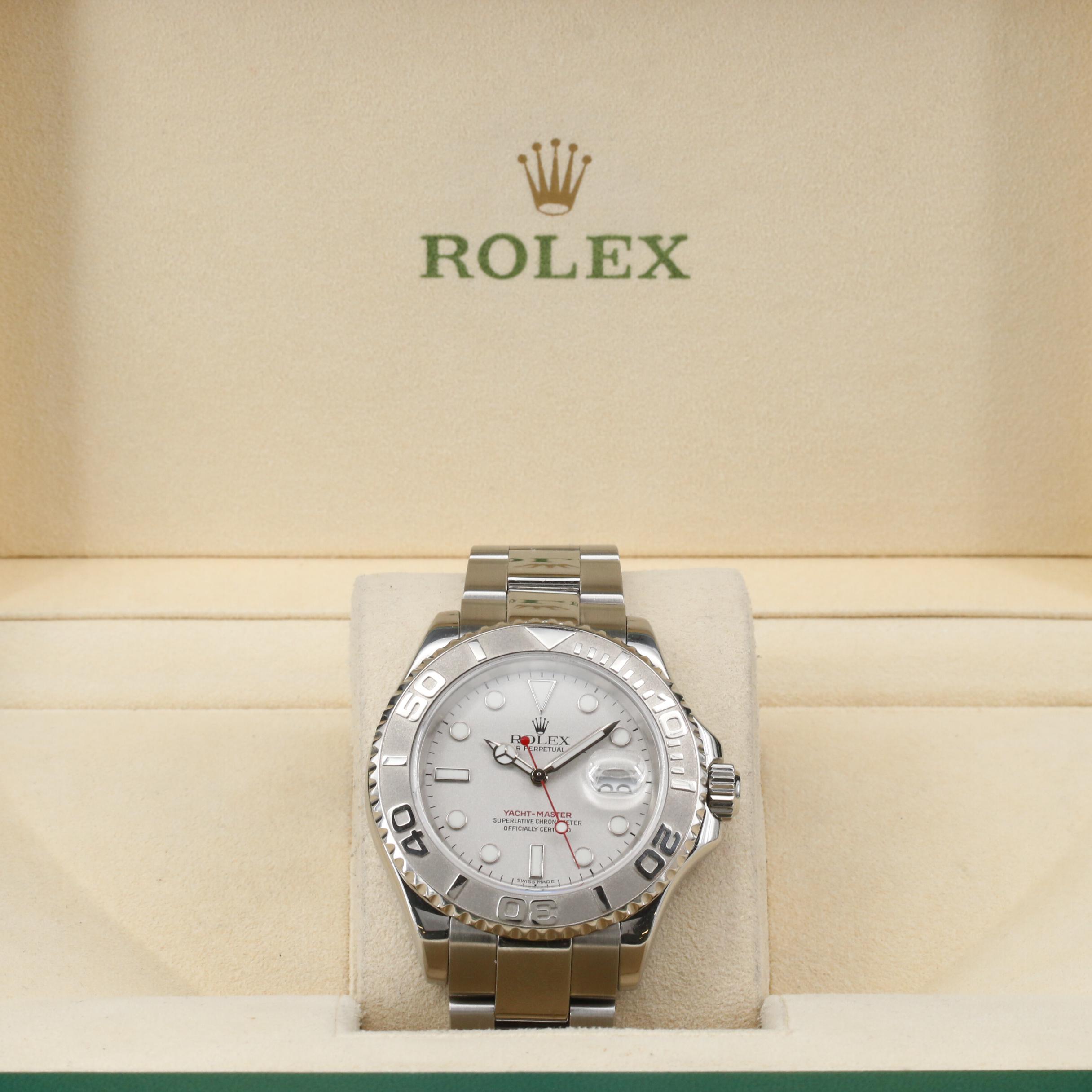 2002 Rolex Yacht - Master Platinum and Stainless Steel Automatic Watch