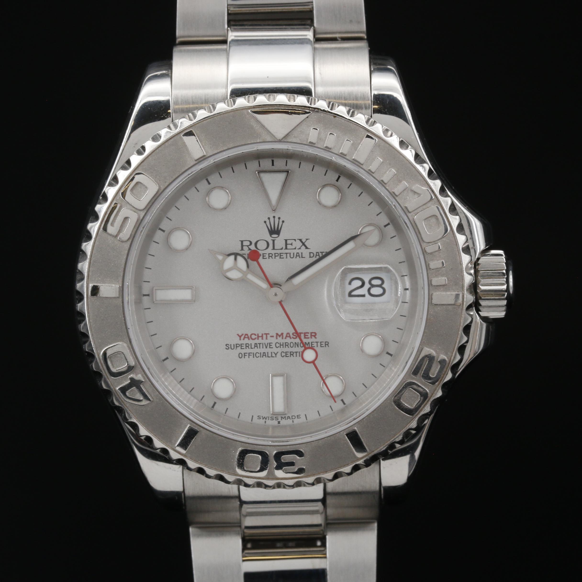 2002 Rolex Yacht - Master Platinum and Stainless Steel Automatic Watch