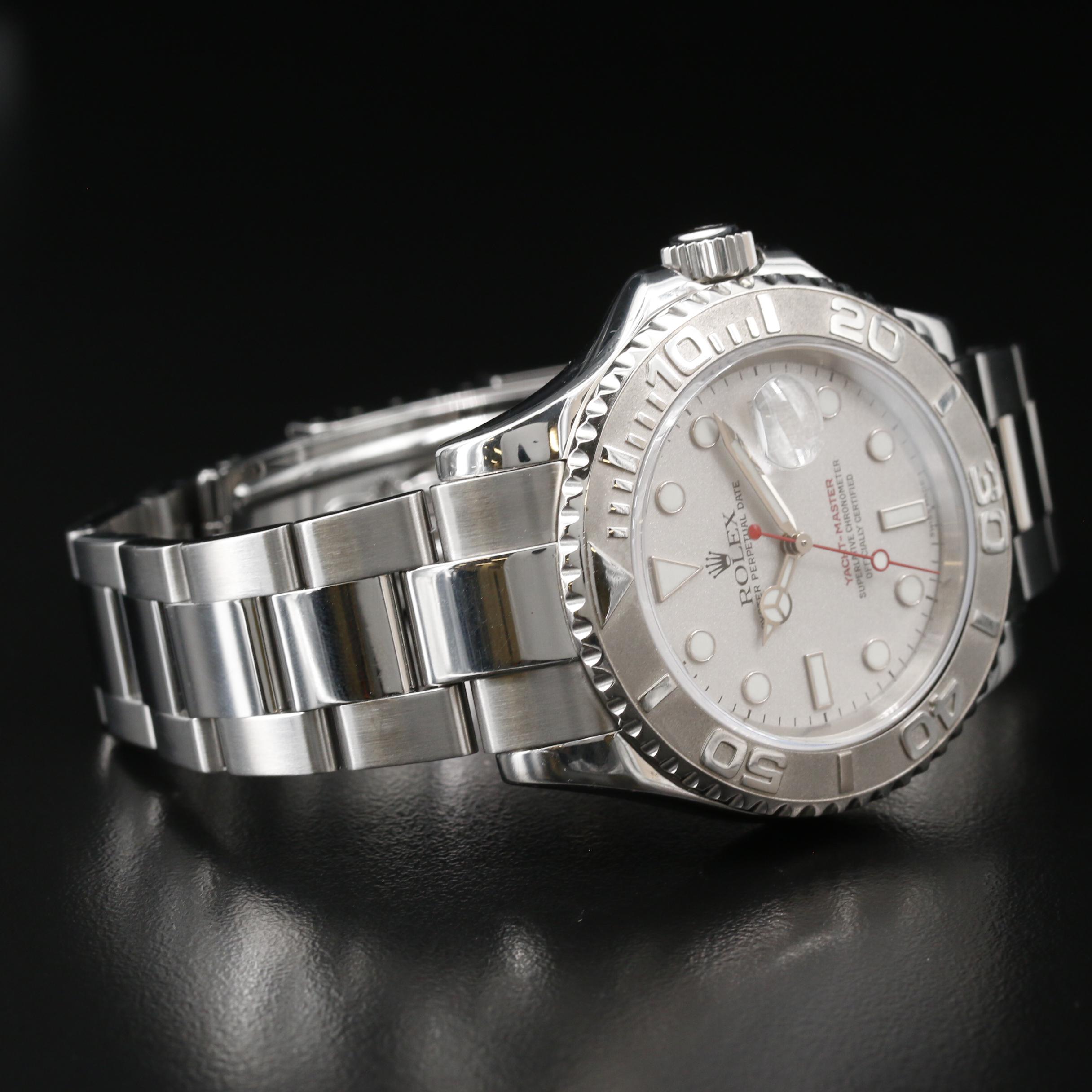 2002 Rolex Yacht - Master Platinum and Stainless Steel Automatic Watch