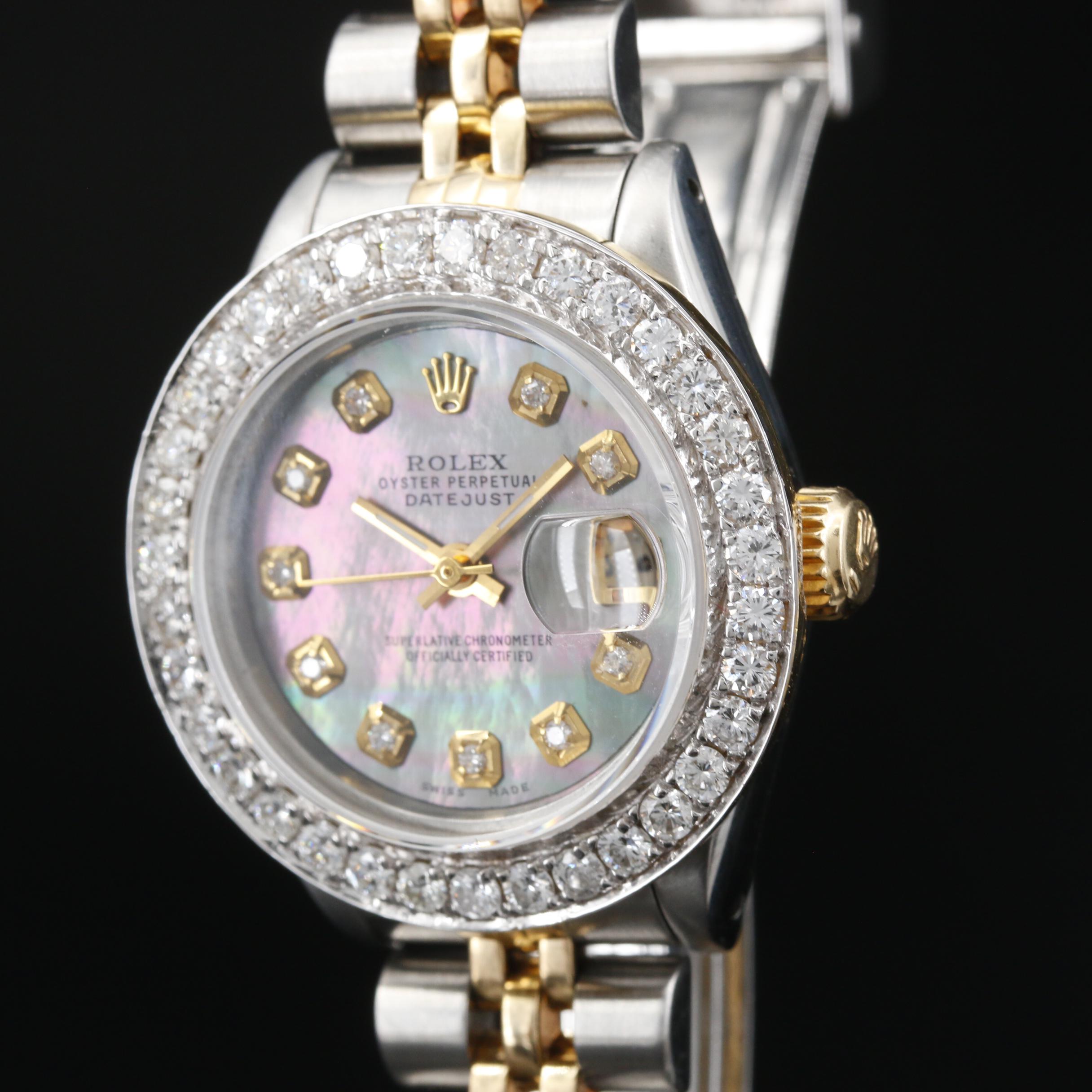 Rolex Datejust 1.39 CTW Diamond, Gold and Stainless Steel Model 69173 Watch