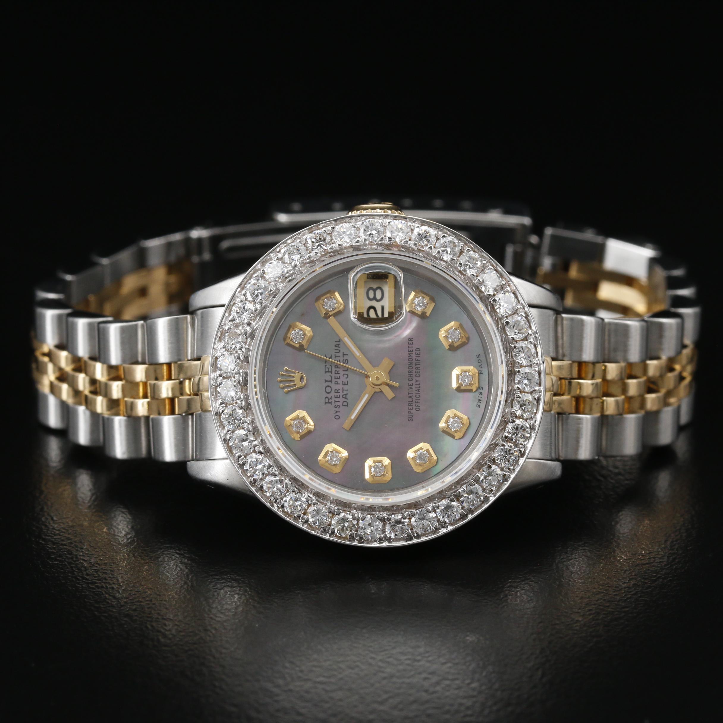 Rolex Datejust 1.39 CTW Diamond, Gold and Stainless Steel Model 69173 Watch