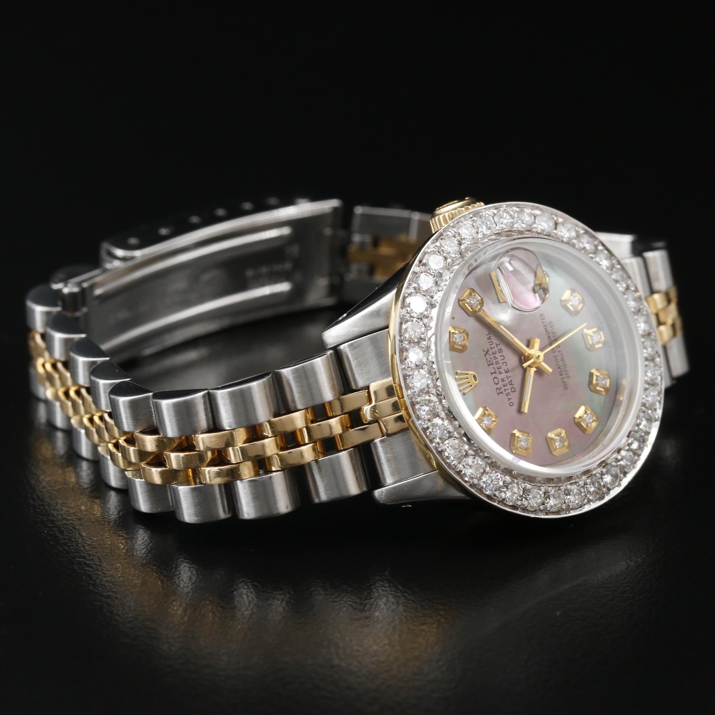 Rolex Datejust 1.39 CTW Diamond, Gold and Stainless Steel Model 69173 Watch