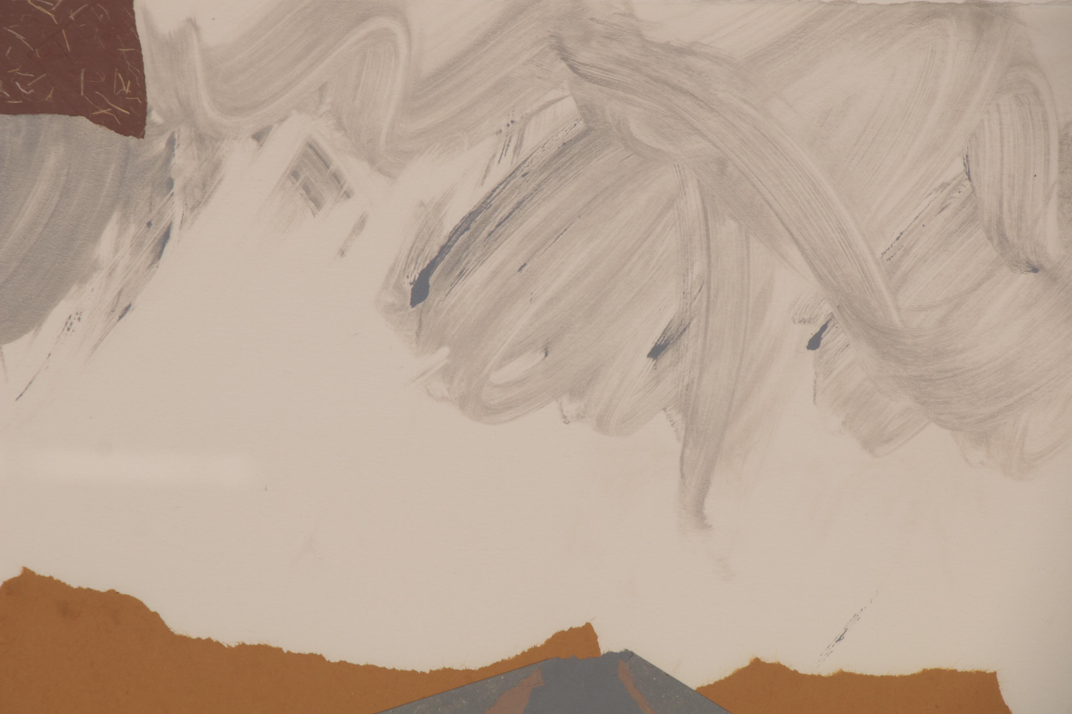 Kathy Gura Lithograph with Chine Collé "Procession: I," 1983