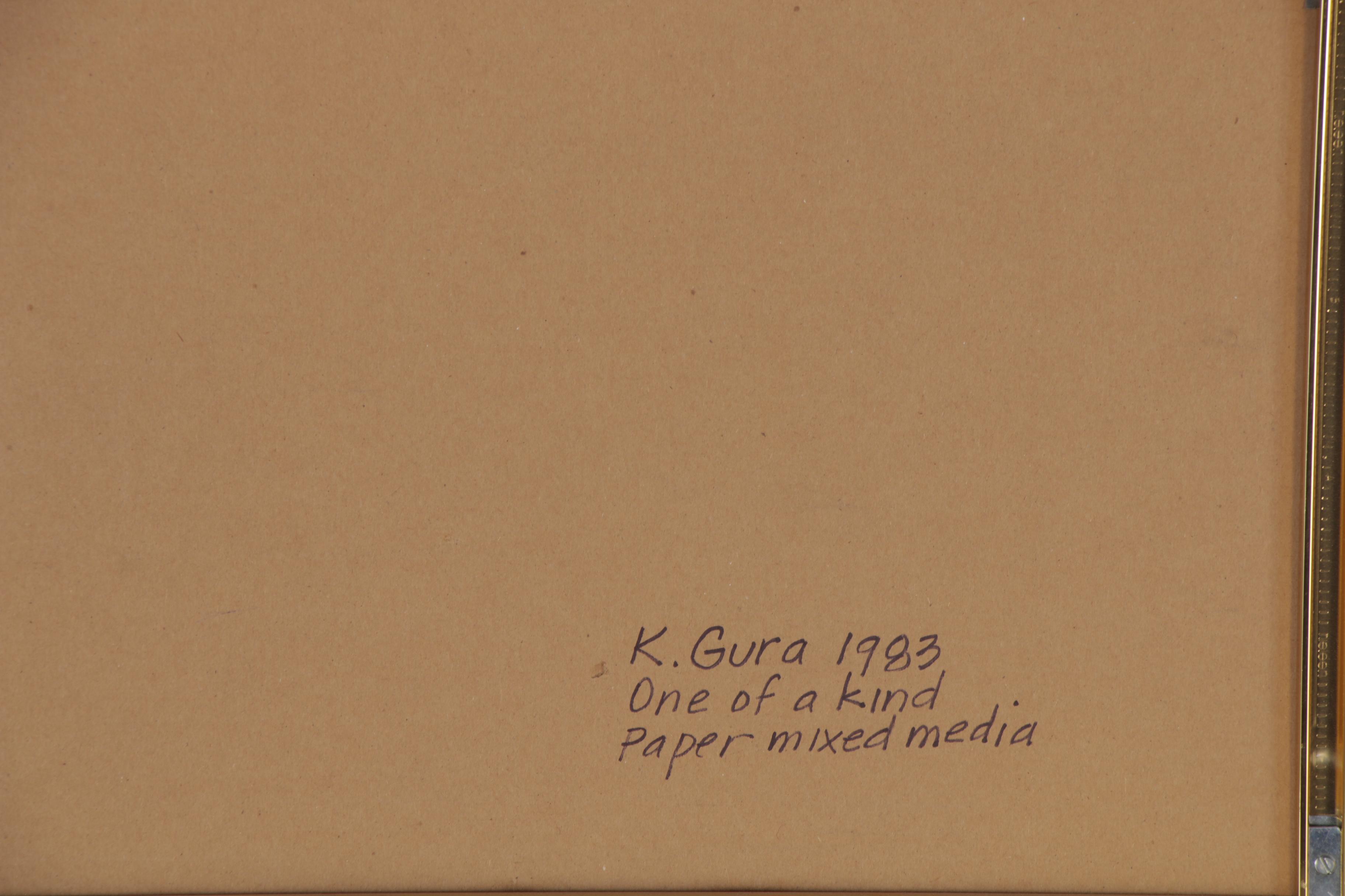 Kathy Gura Lithograph with Chine Collé "Procession: I," 1983