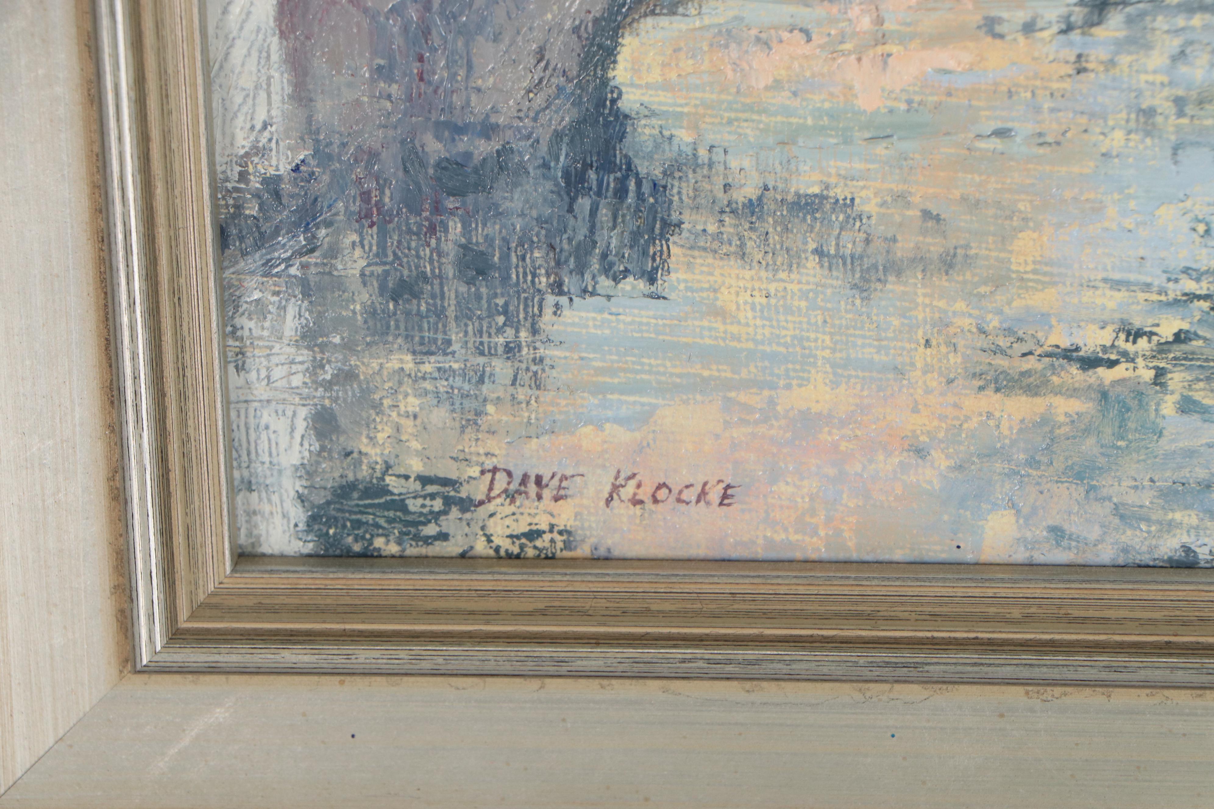 Dave Klocke Oil Painting of Venetian Street View, 21st Century