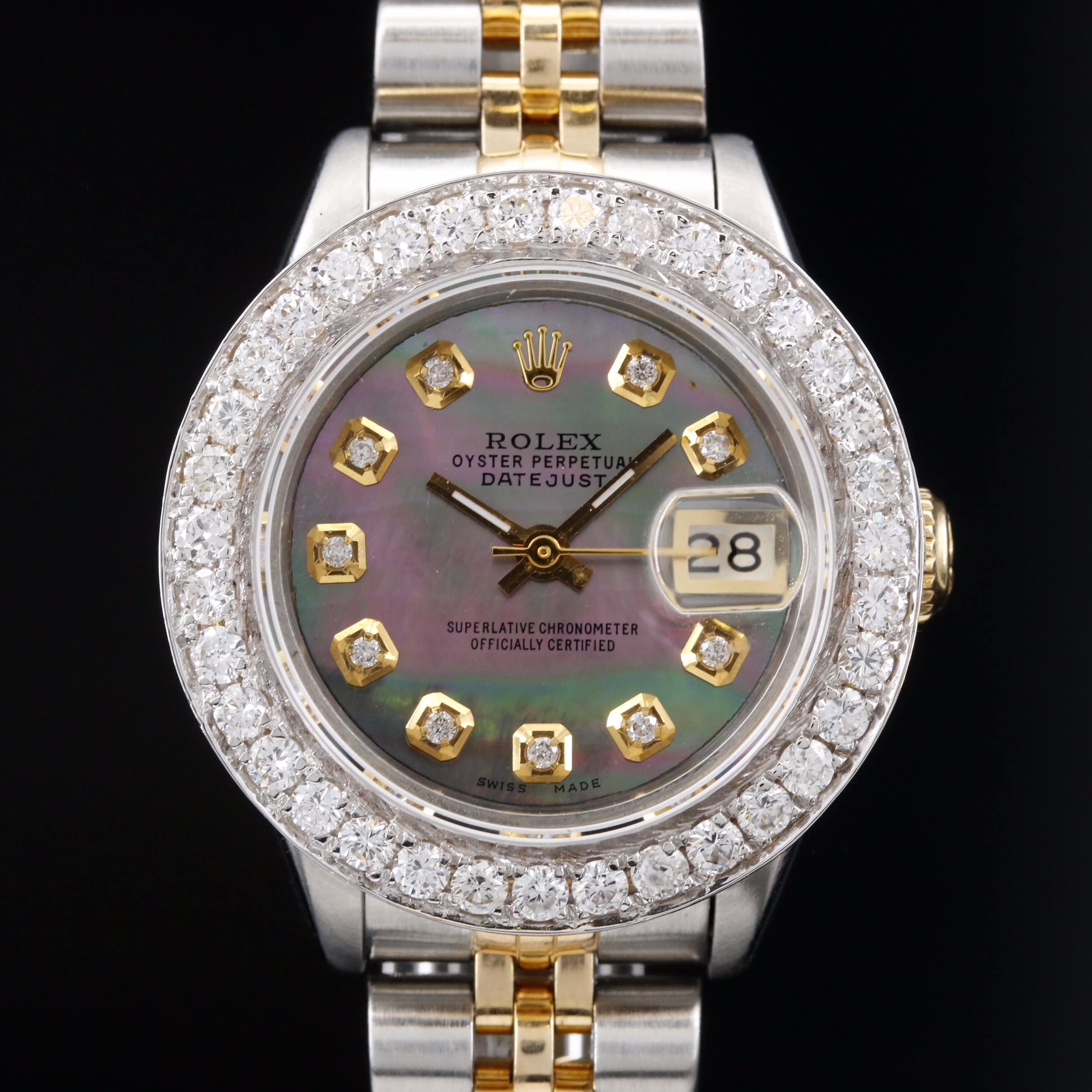 Rolex Datejust 1.39 CTW Diamond, Gold and Stainless Steel Model 69173 Watch