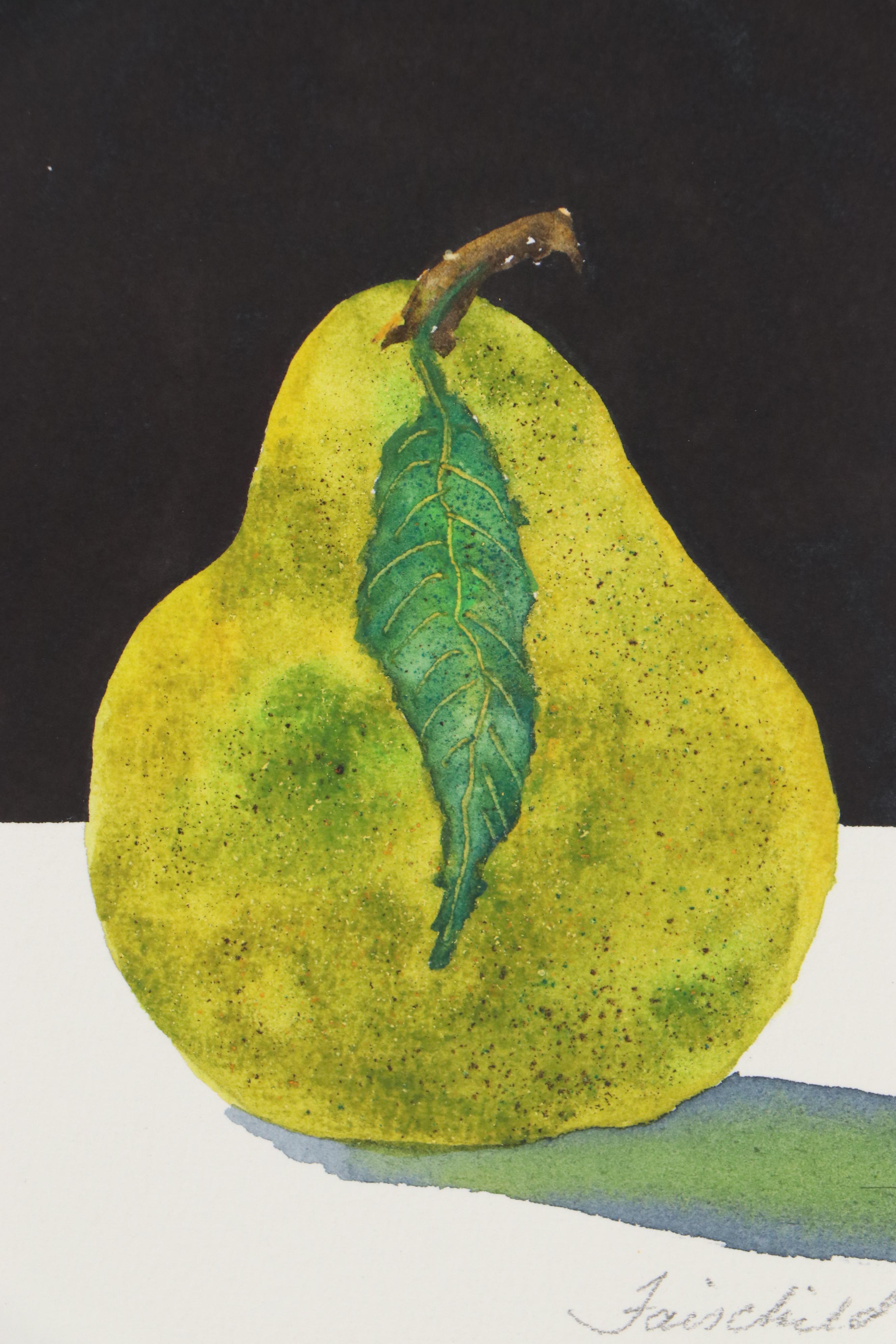 Beth-Anne Fairchild Watercolor Paintings of Pears, 21st Century