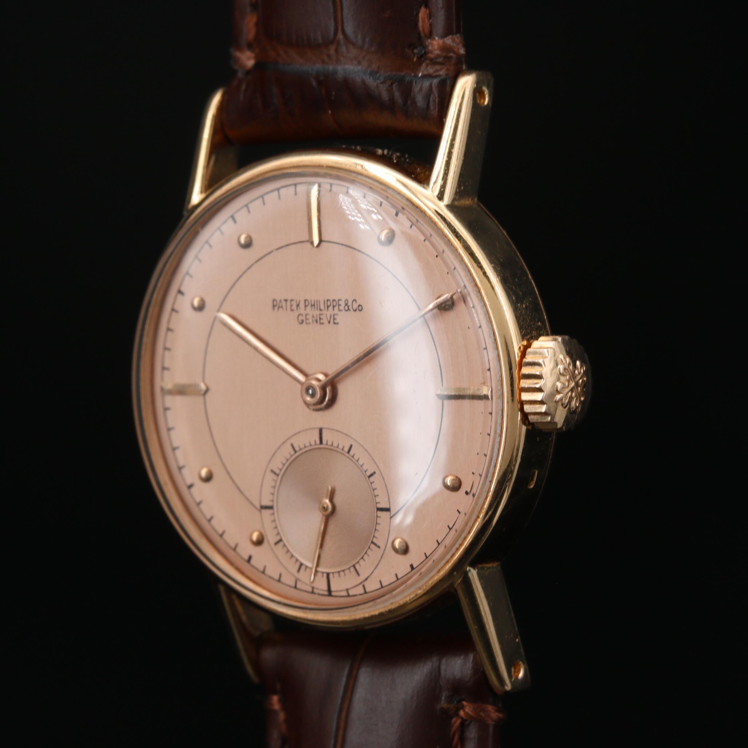 Vintage Patek Philippe Caltrava Ref. 534 18K Gold Stem Wind Watch