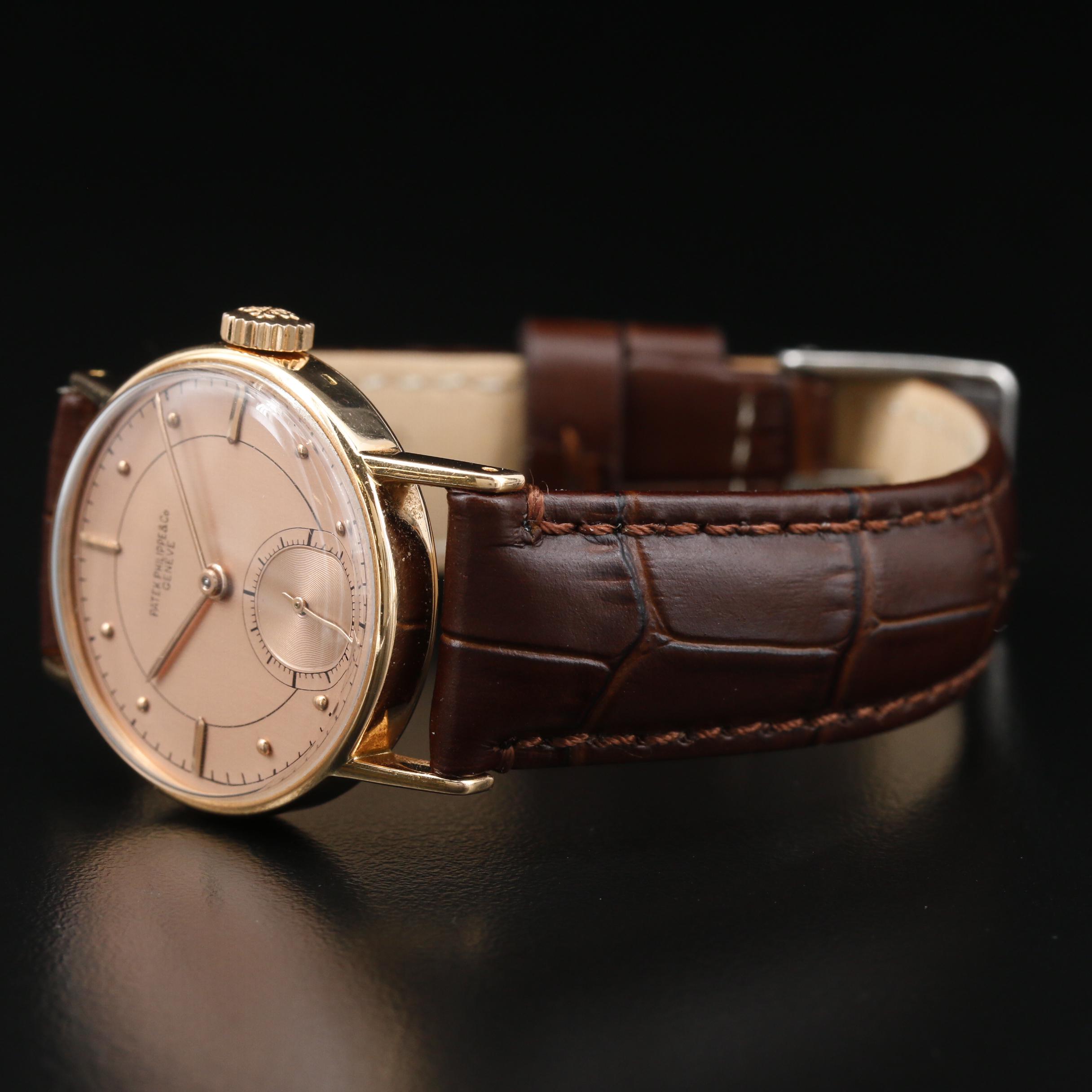 Vintage Patek Philippe Caltrava Ref. 534 18K Gold Stem Wind Watch