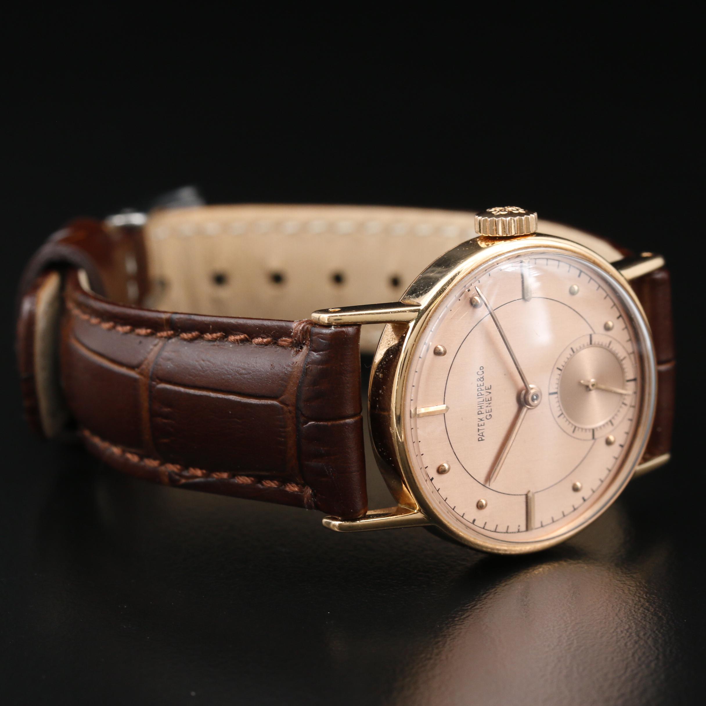 Vintage Patek Philippe Caltrava Ref. 534 18K Gold Stem Wind Watch