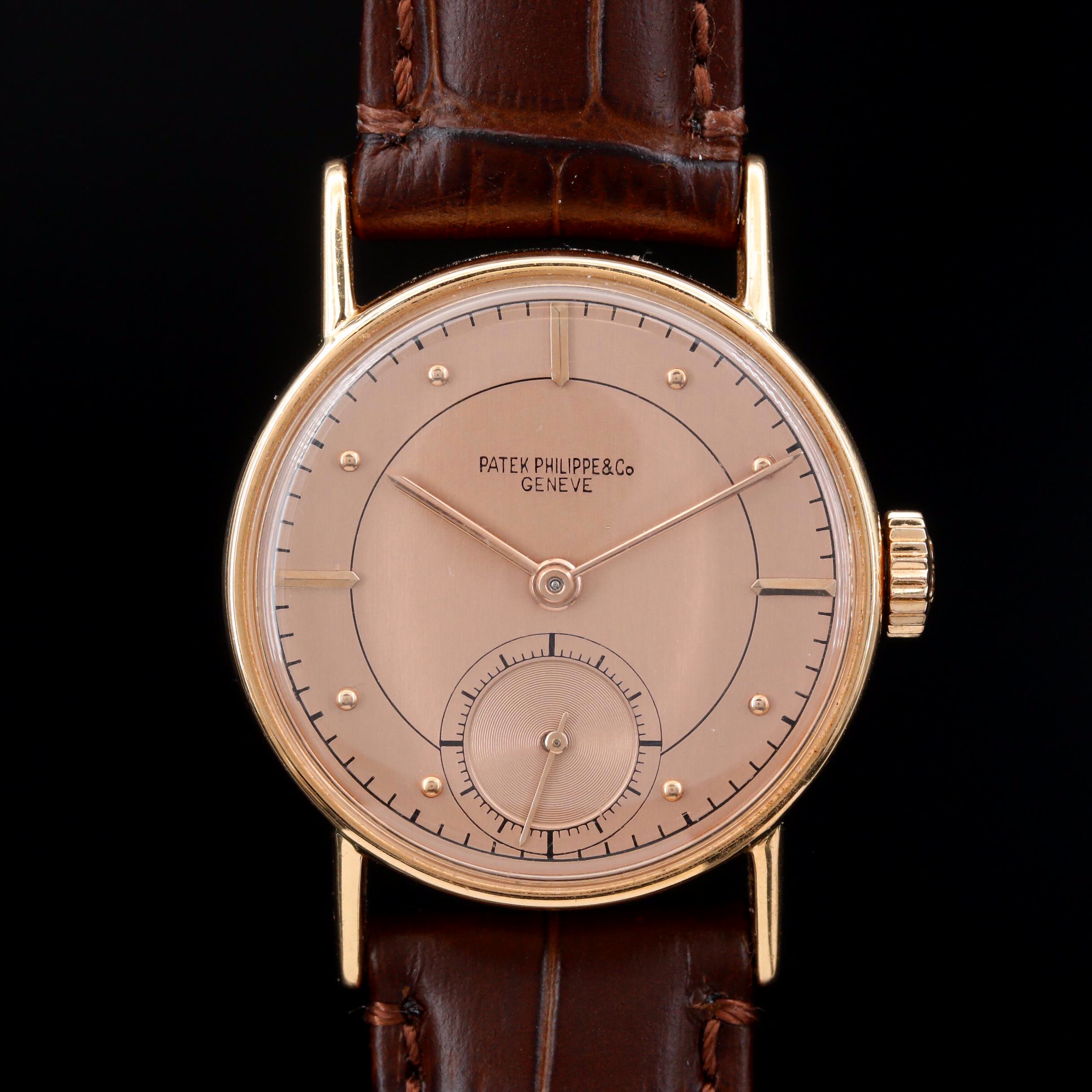 Vintage Patek Philippe Caltrava Ref. 534 18K Gold Stem Wind Watch