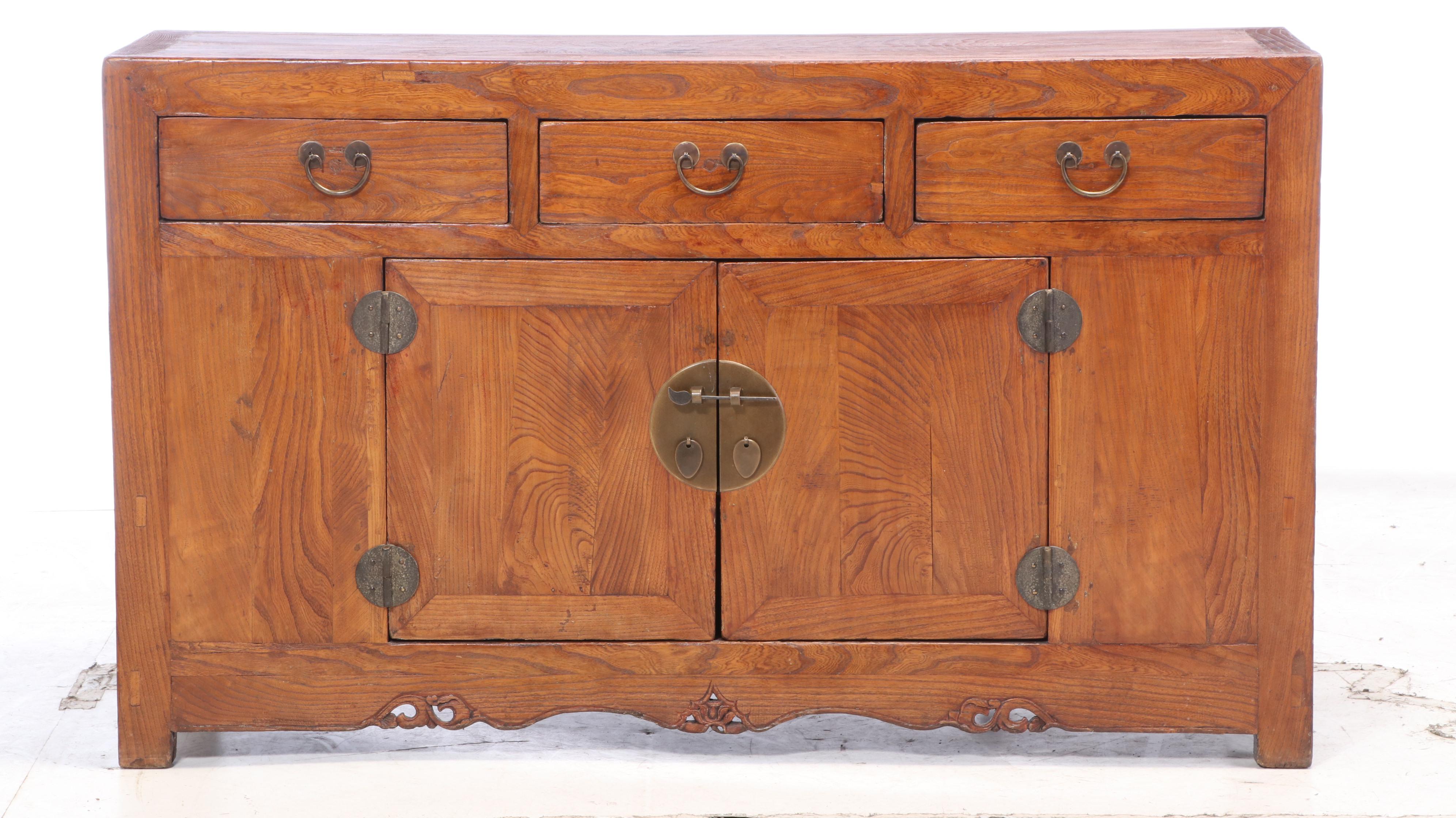 Chinese Elm Cabinet, Late 19th Century