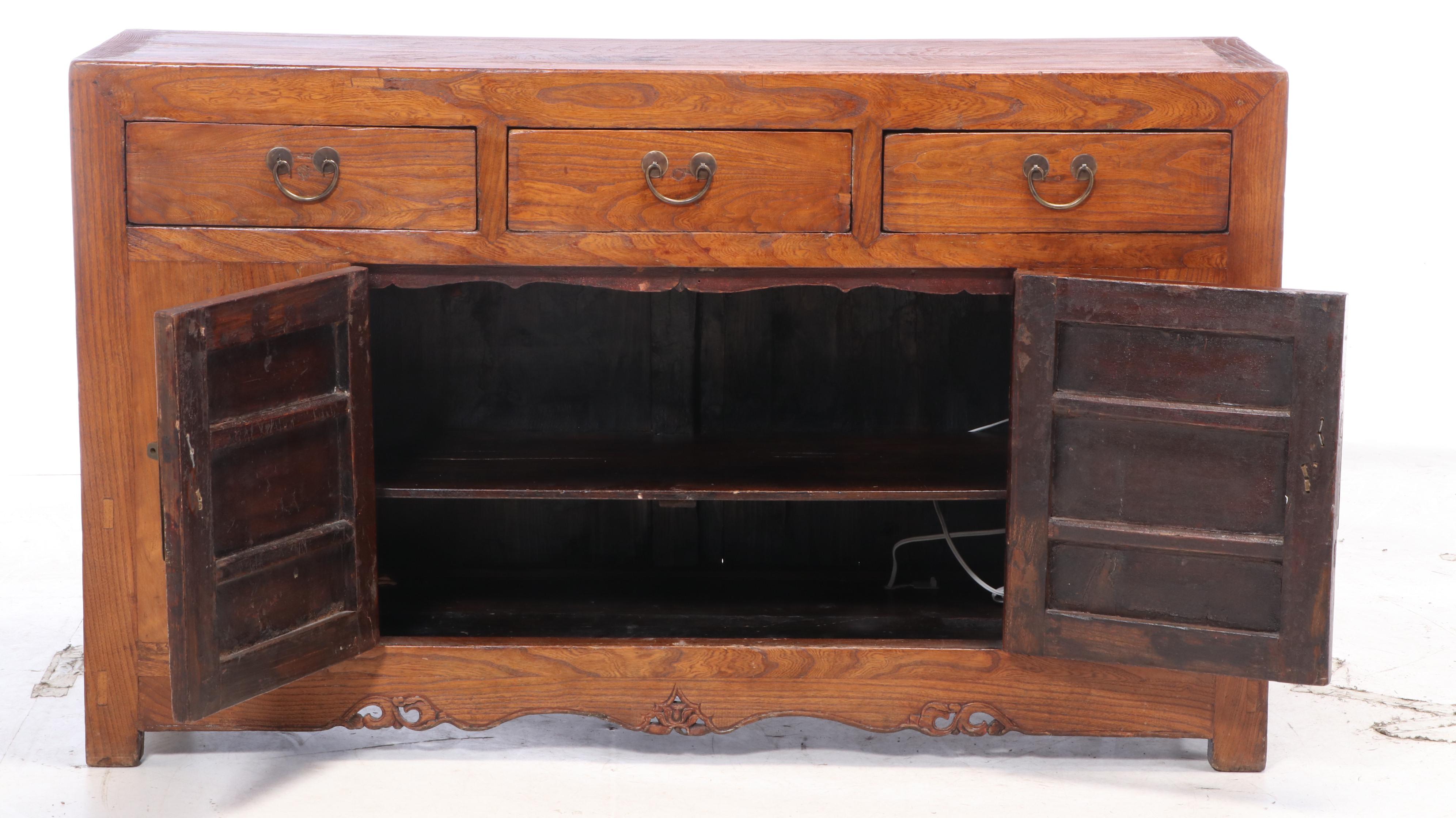 Chinese Elm Cabinet, Late 19th Century