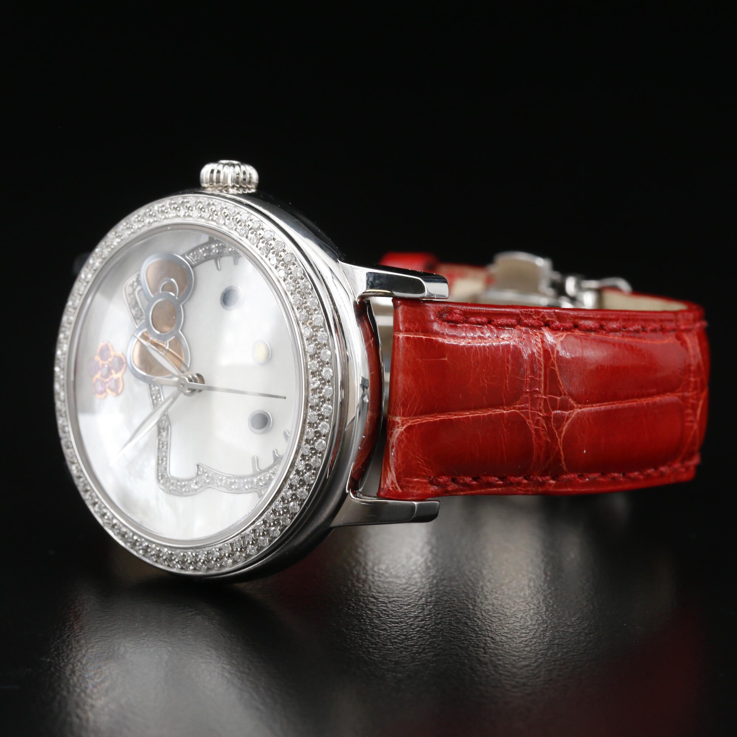 Kimora Lee Simmons For Hello Kitty Stainless Steel and 1.07 CTW Diamond Watch
