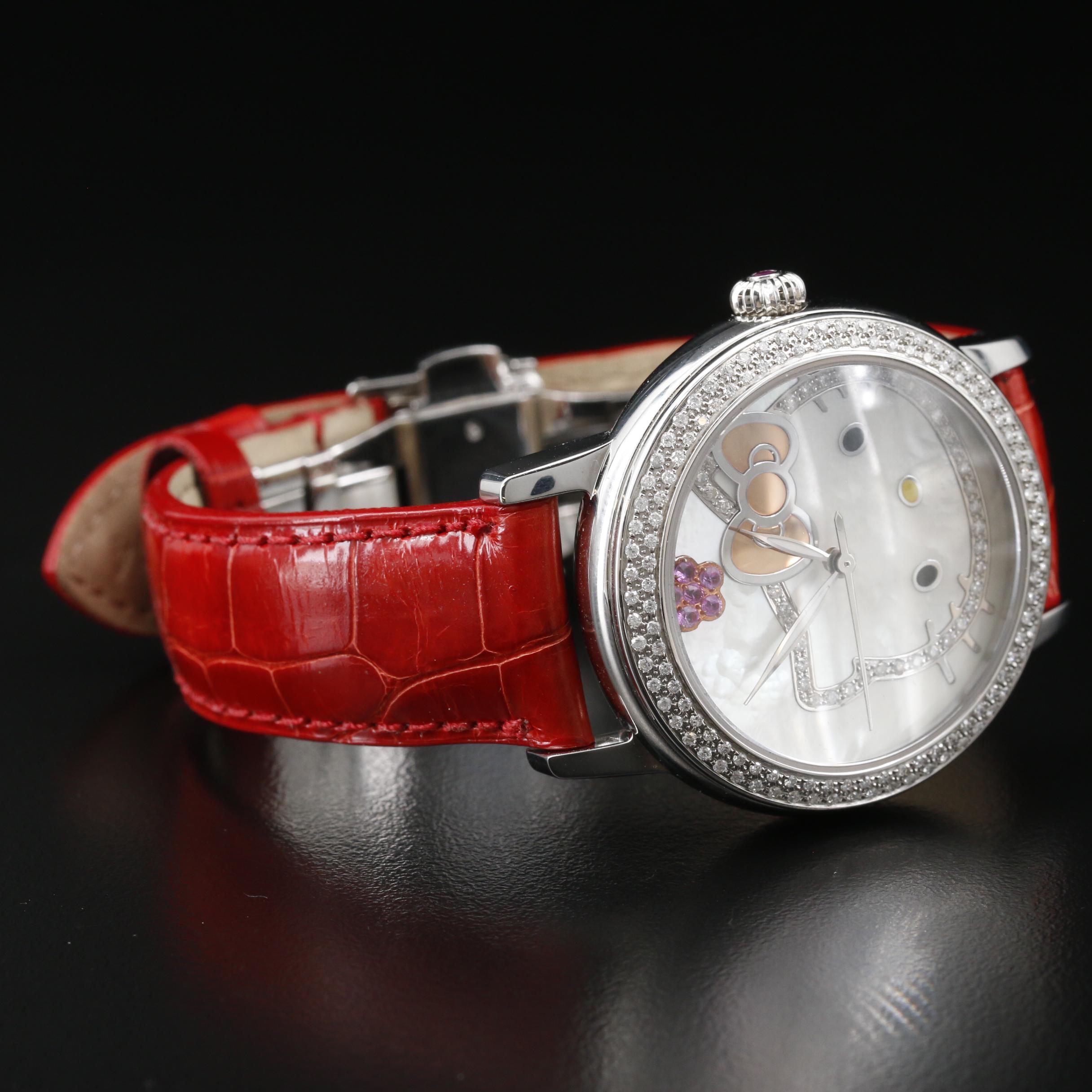 Kimora Lee Simmons For Hello Kitty Stainless Steel and 1.07 CTW Diamond Watch