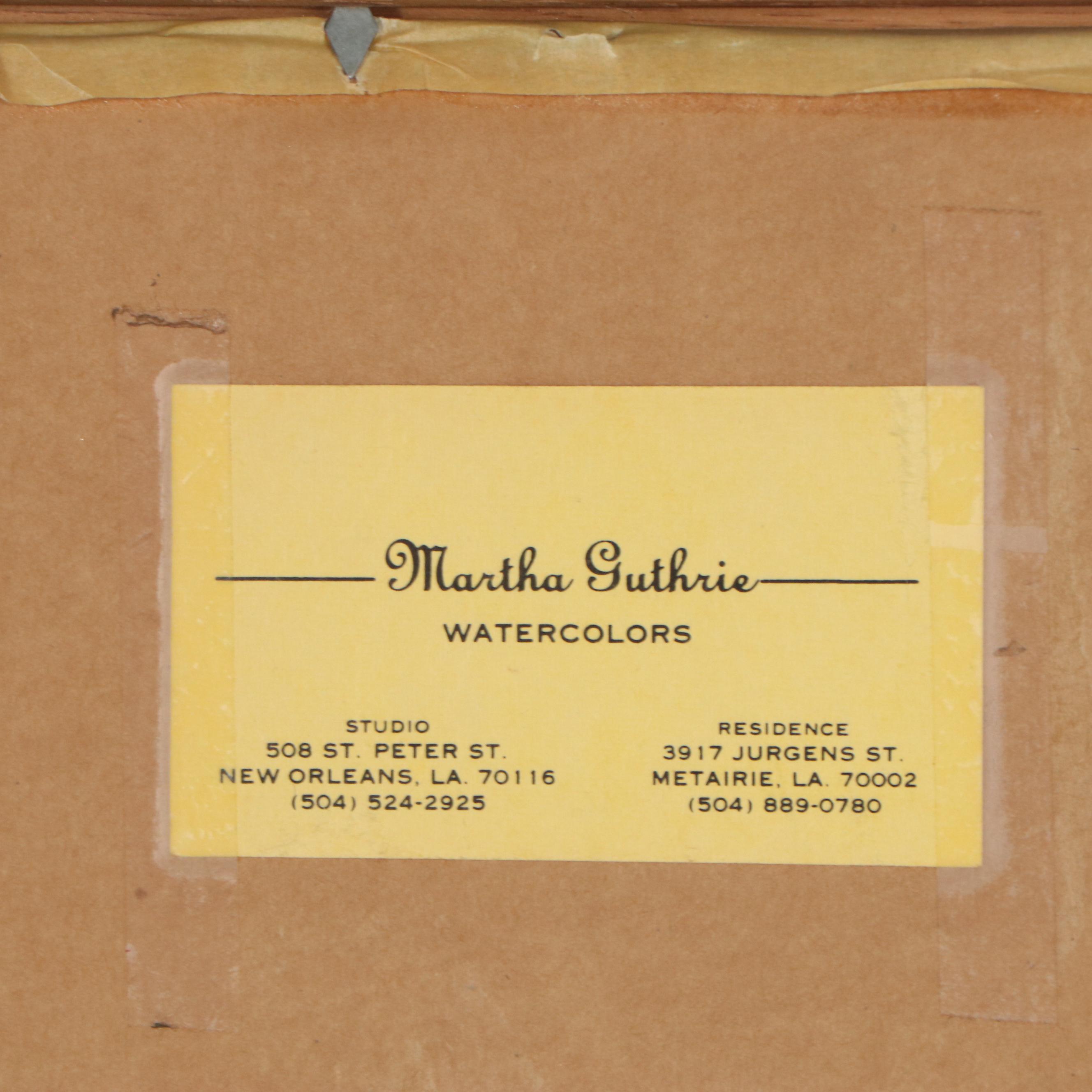 Martha Guthrie Watercolor Painting "New Orleans"