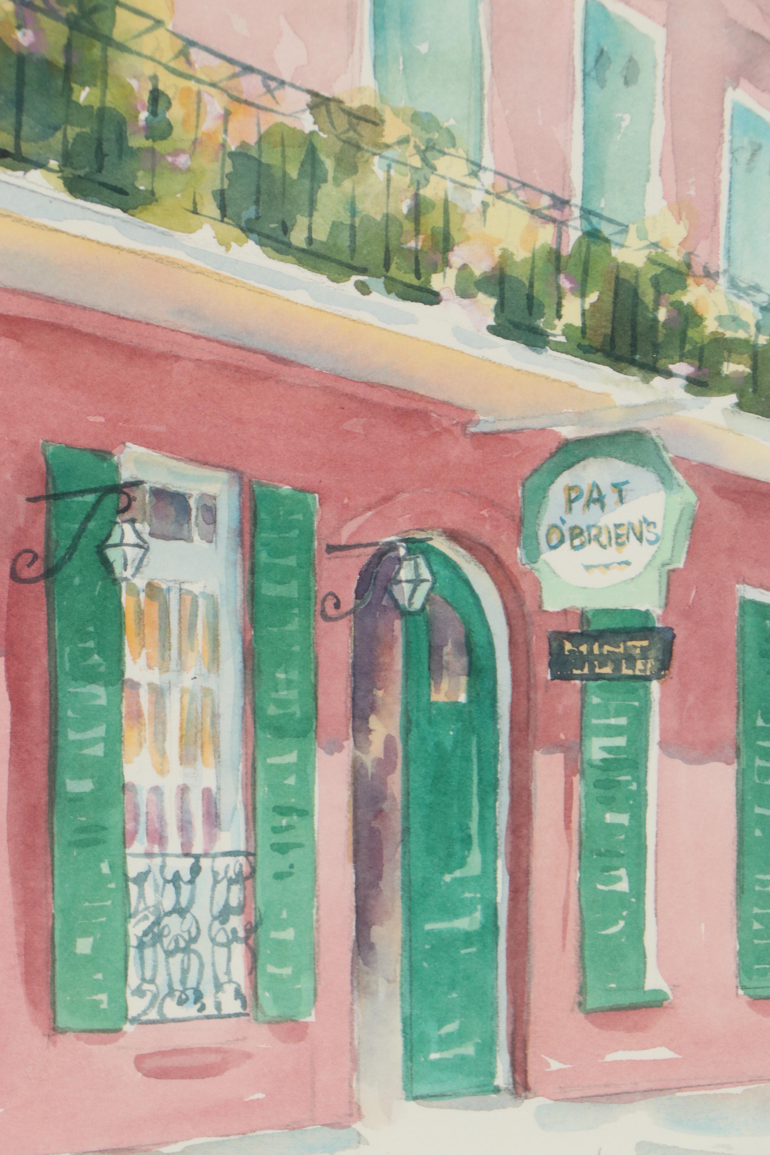 Martha Guthrie Watercolor Painting "New Orleans (Pat O'Brien's)"