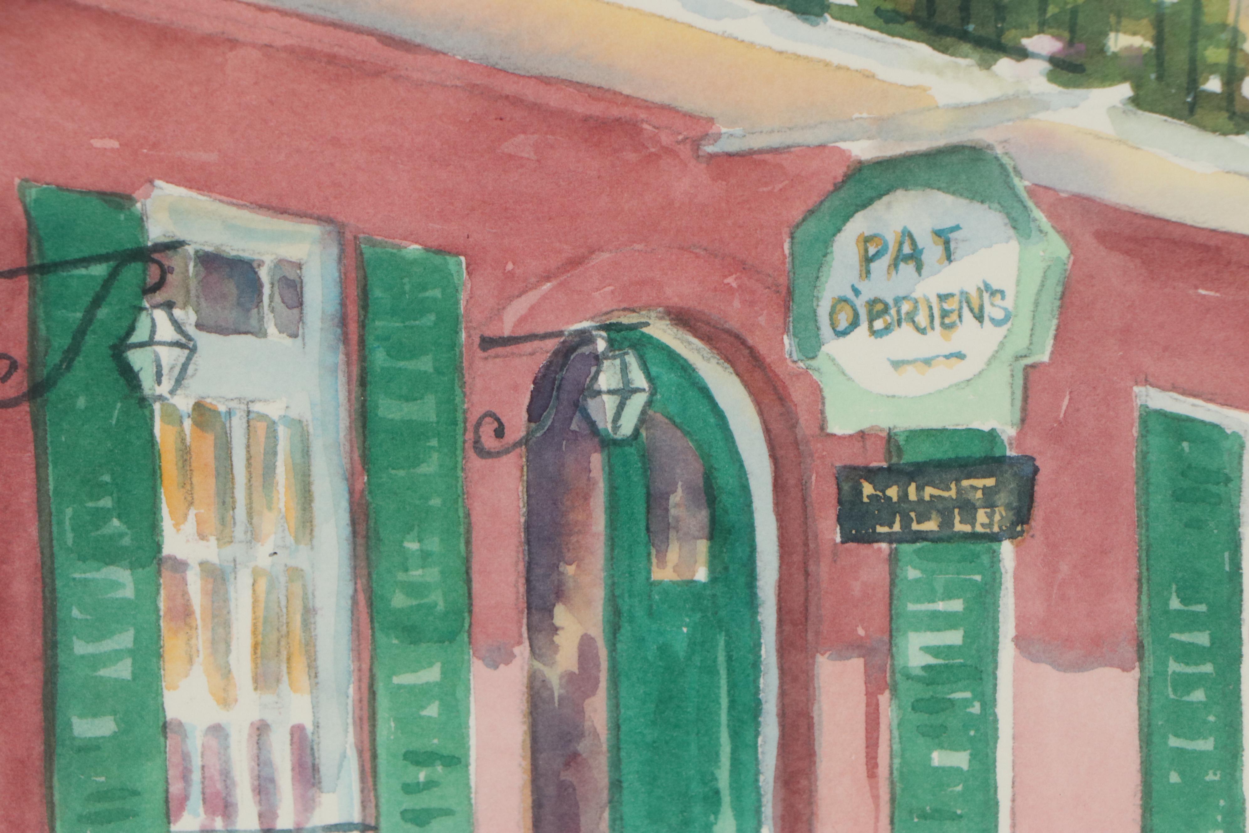Martha Guthrie Watercolor Painting "New Orleans (Pat O'Brien's)"