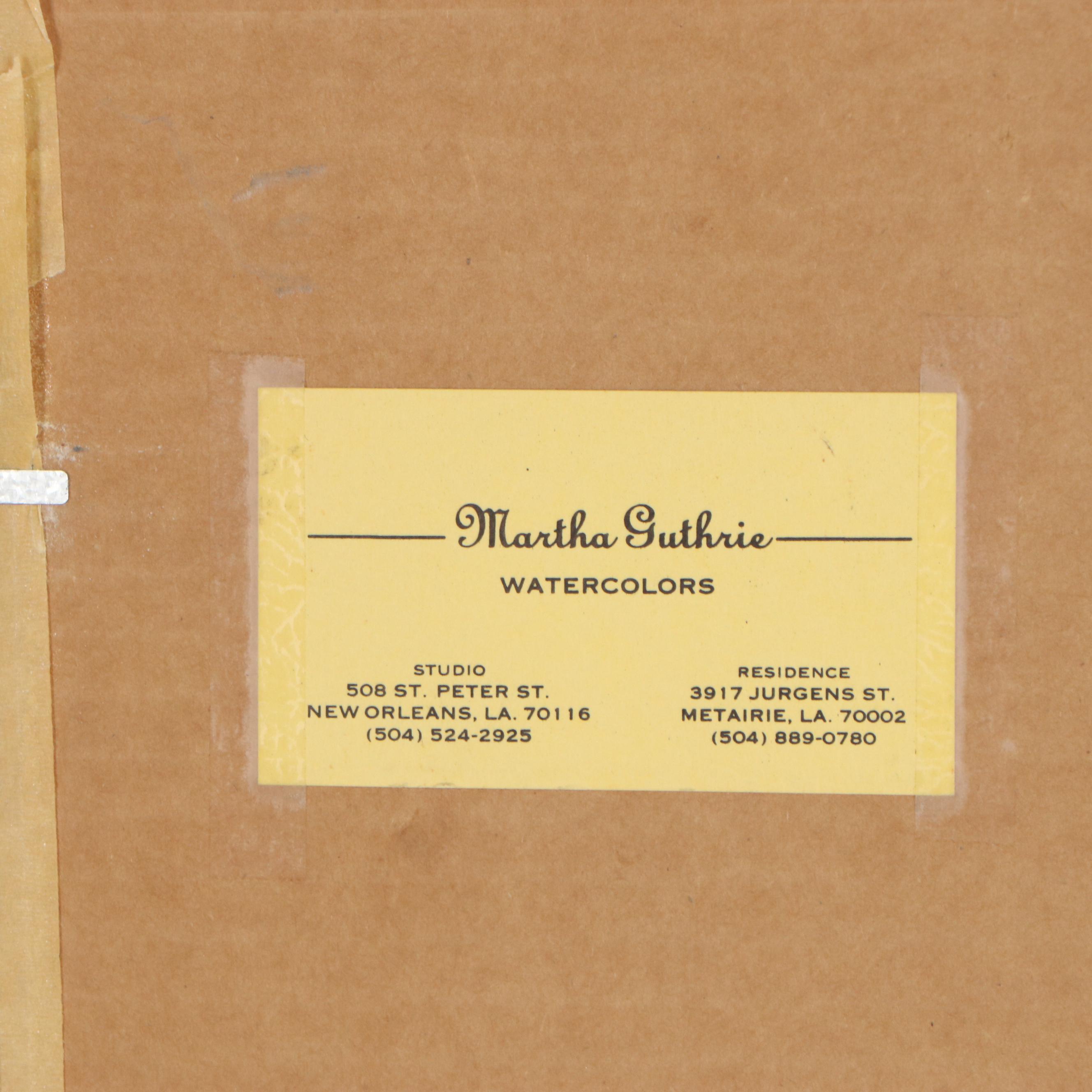 Martha Guthrie Watercolor Painting "New Orleans (Pat O'Brien's)"