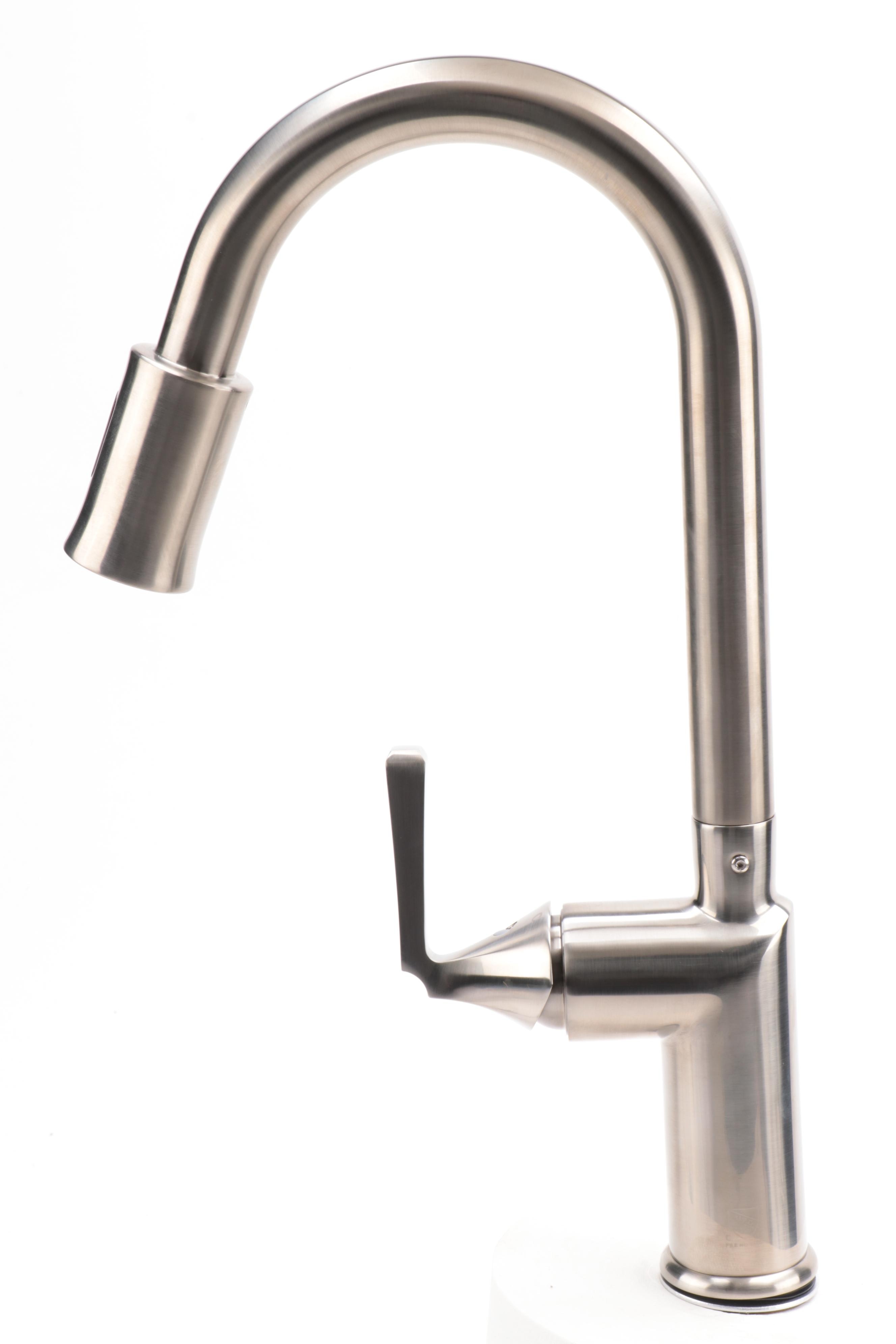 Mullinax Single Hole Touchless Brushed Nickel Kitchen Faucet