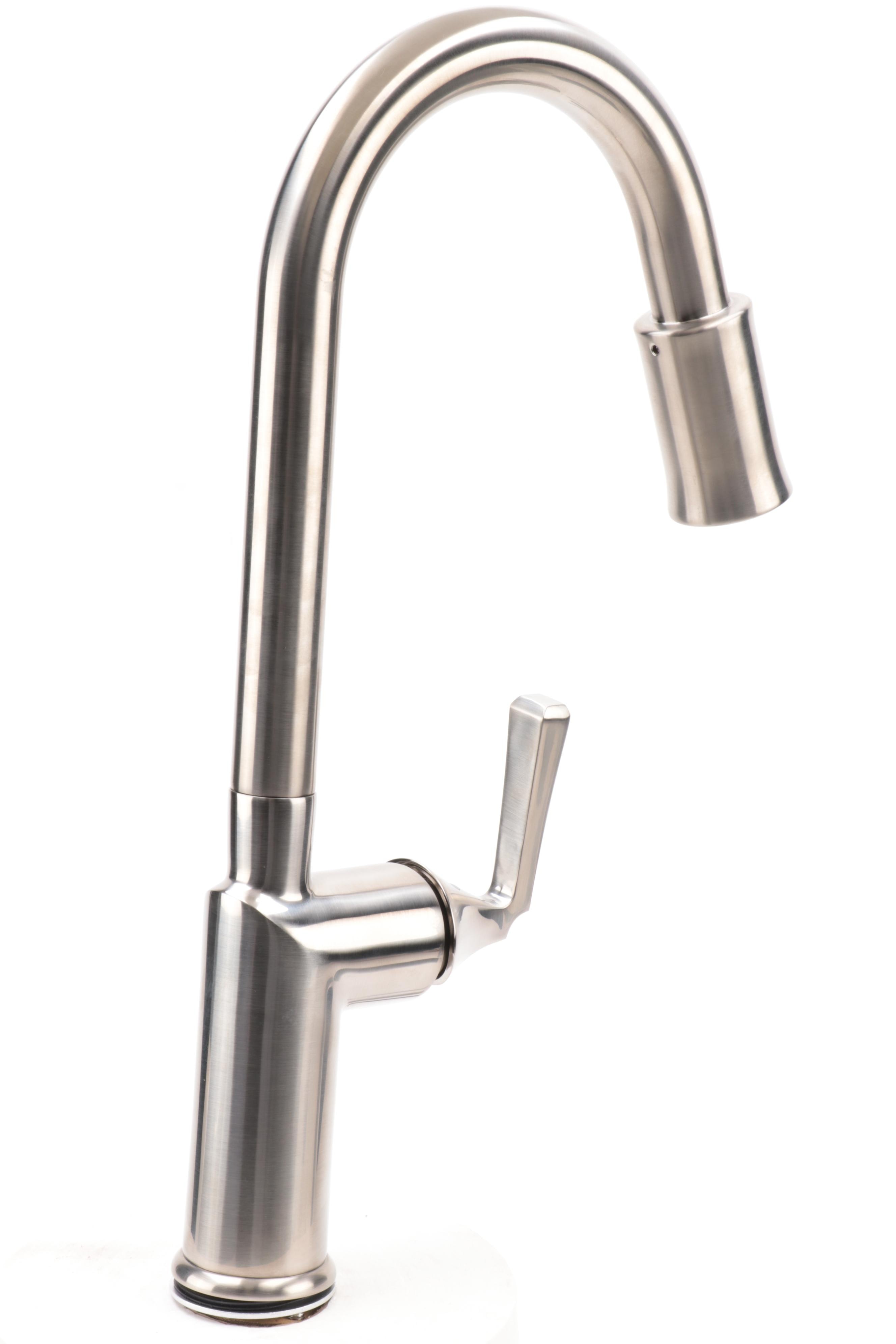 Mullinax Single Hole Touchless Brushed Nickel Kitchen Faucet