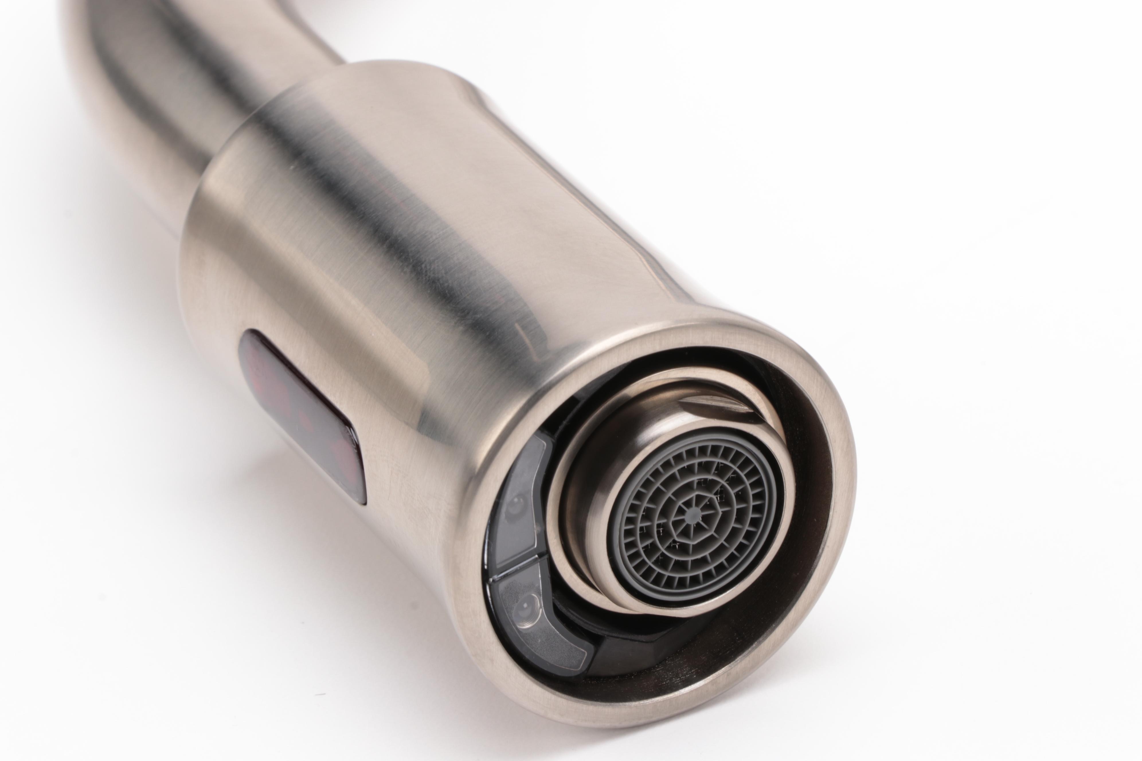 Mullinax Single Hole Touchless Brushed Nickel Kitchen Faucet